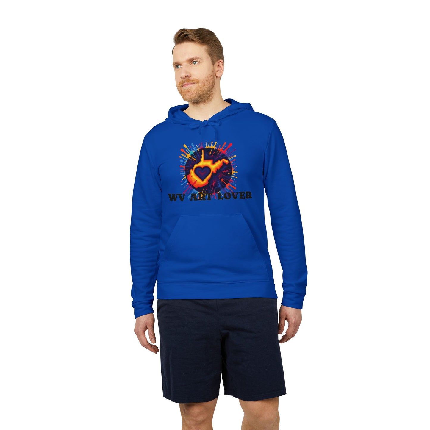 Unisex Addidas Fleece Hoodie | Colorful WV Art Lover-Nicodemus Studios