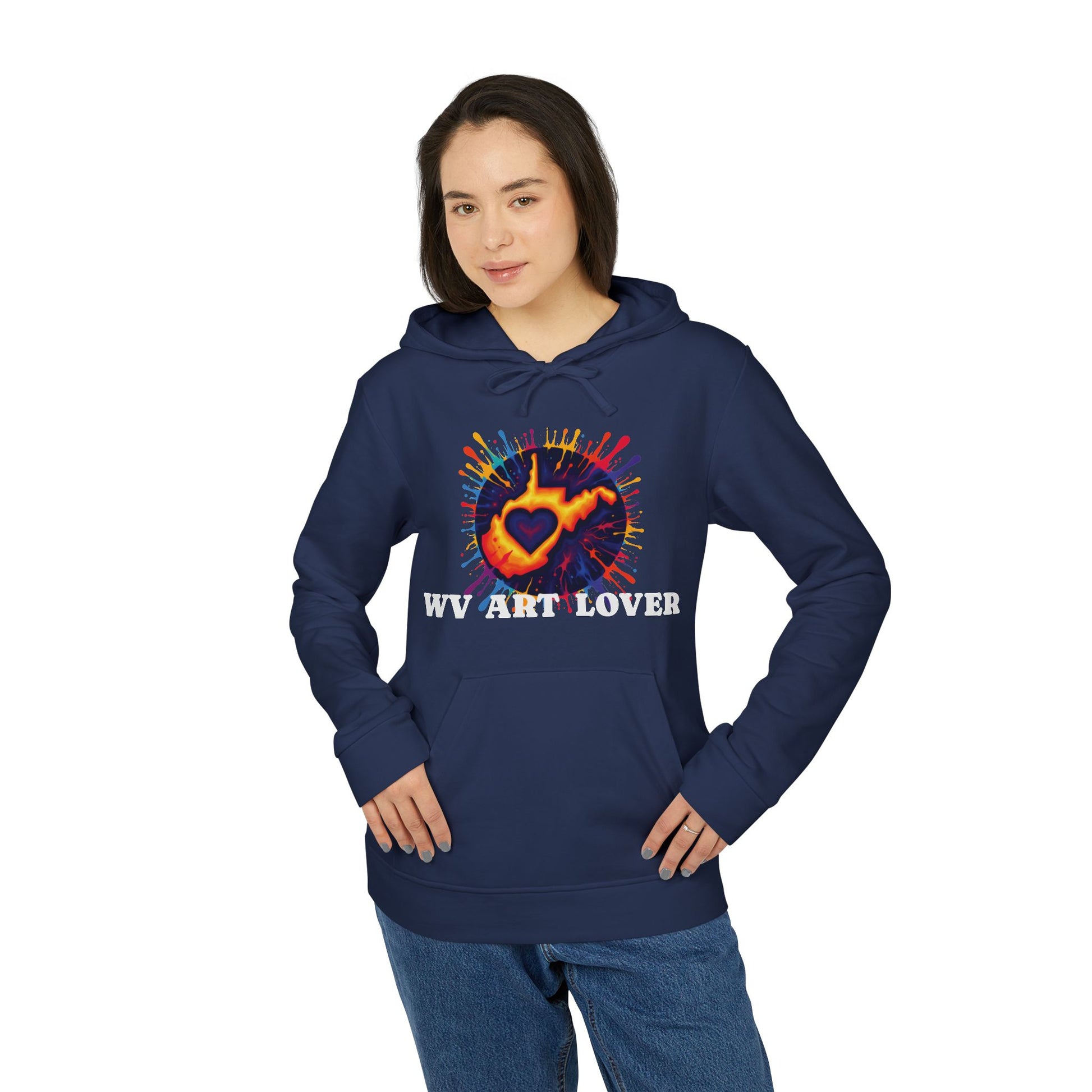 Unisex Addidas Fleece Hoodie | Colorful WV Art Lover-Nicodemus Studios