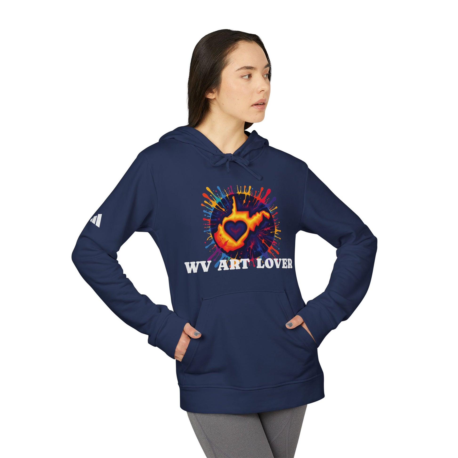 Unisex Addidas Fleece Hoodie | Colorful WV Art Lover-Nicodemus Studios