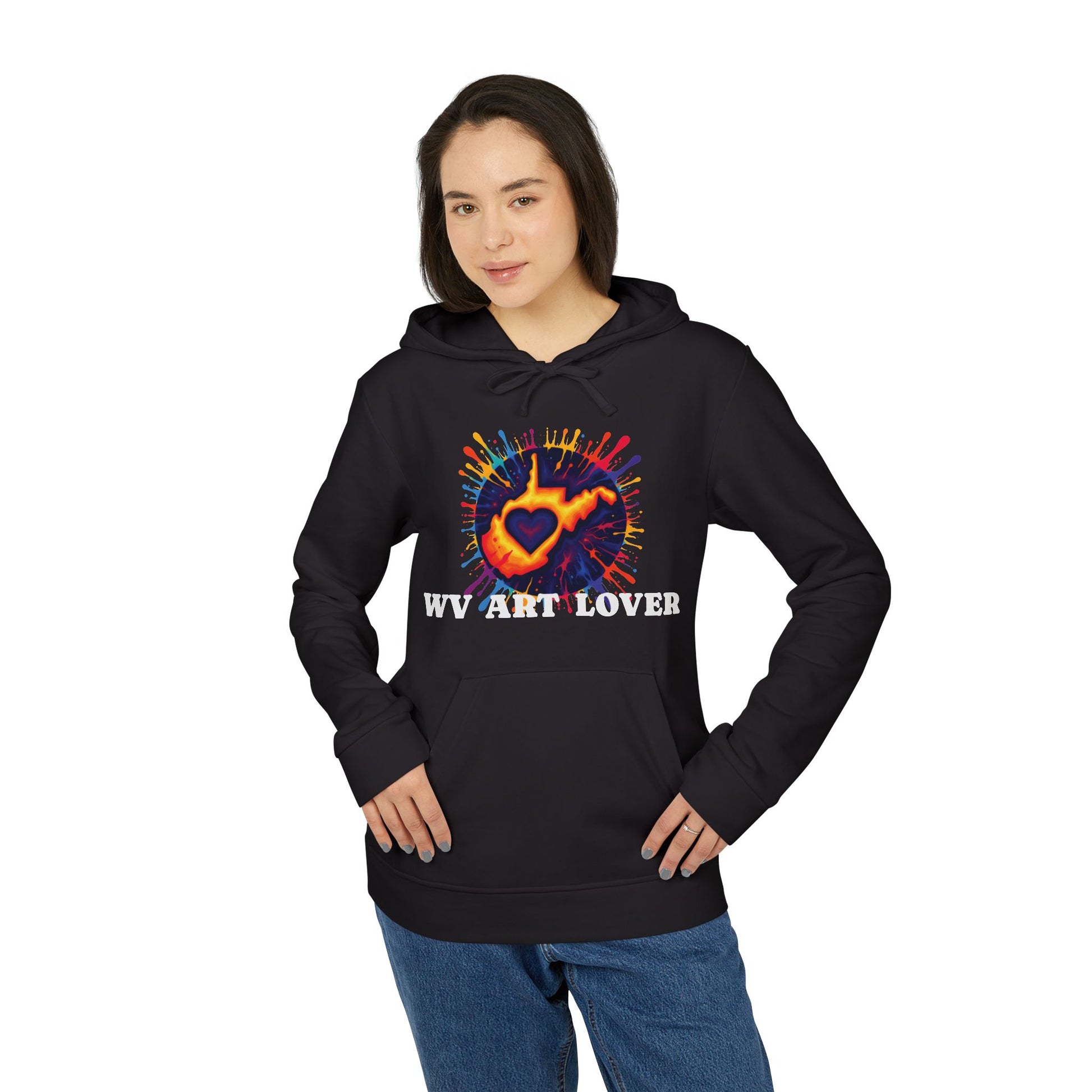 Unisex Addidas Fleece Hoodie | Colorful WV Art Lover-Nicodemus Studios