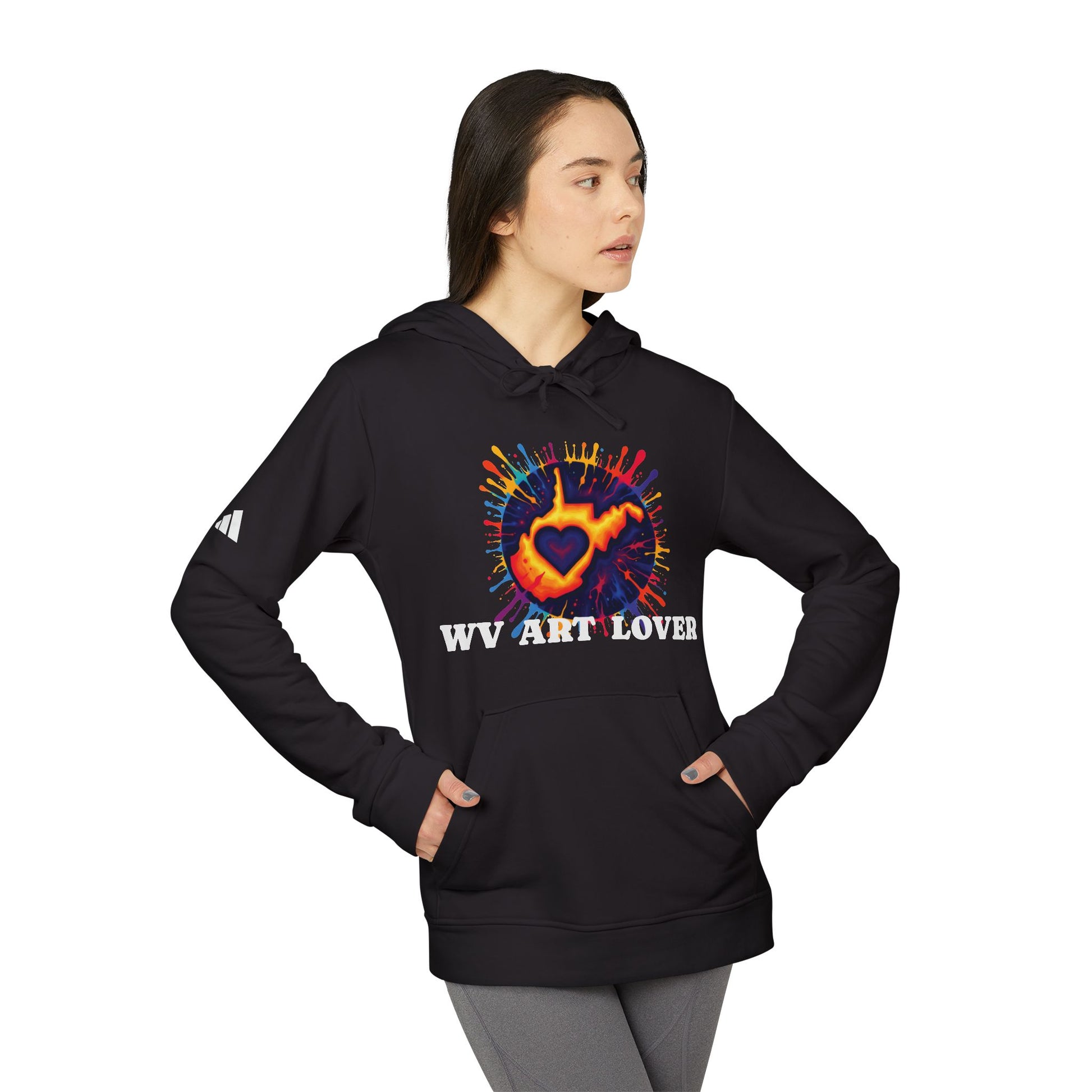 Unisex Addidas Fleece Hoodie | Colorful WV Art Lover-Nicodemus Studios