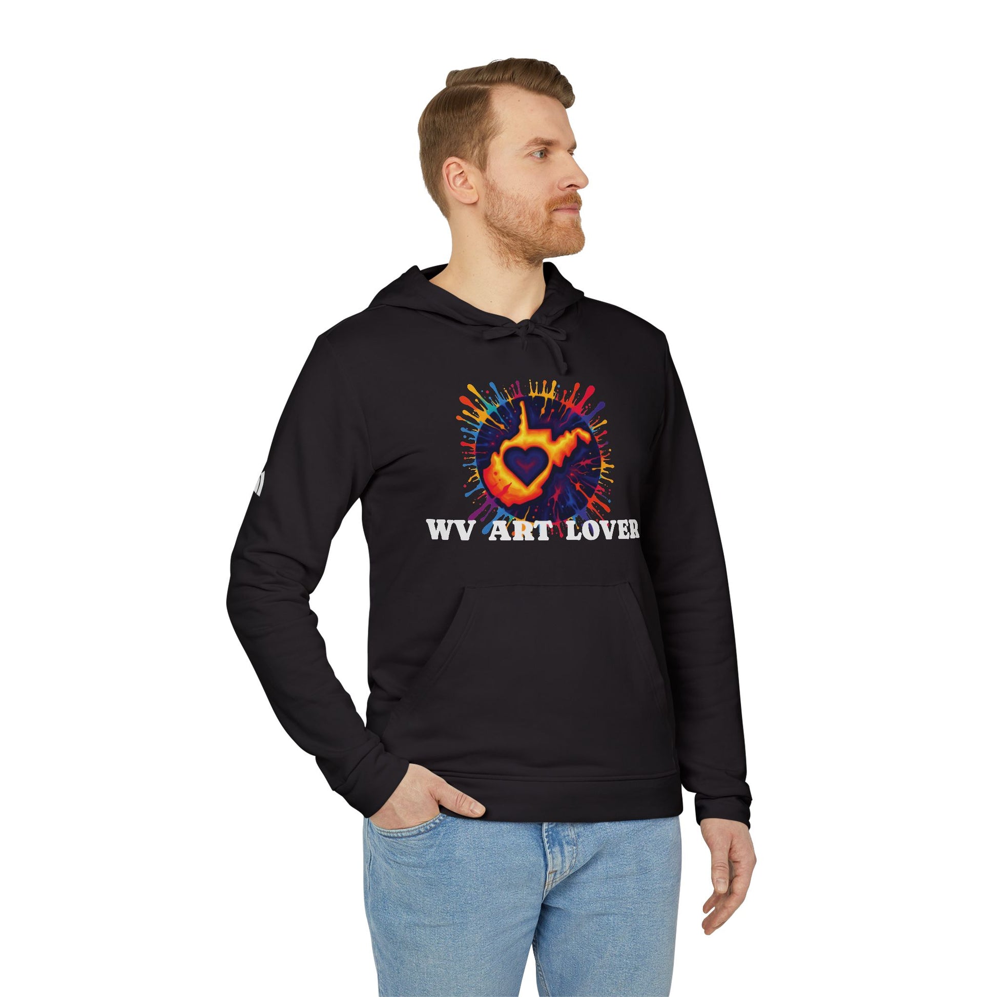 Unisex Addidas Fleece Hoodie | Colorful WV Art Lover-Nicodemus Studios
