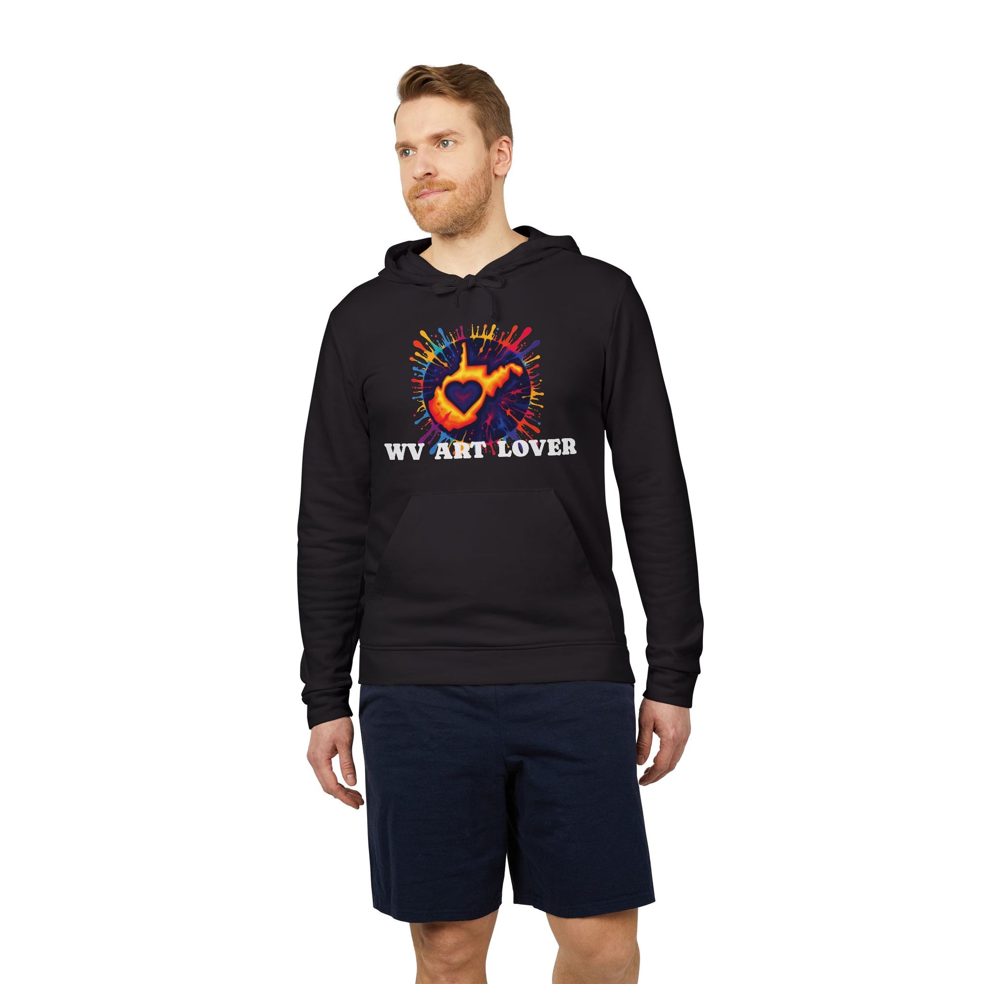 Unisex Addidas Fleece Hoodie | Colorful WV Art Lover-Nicodemus Studios