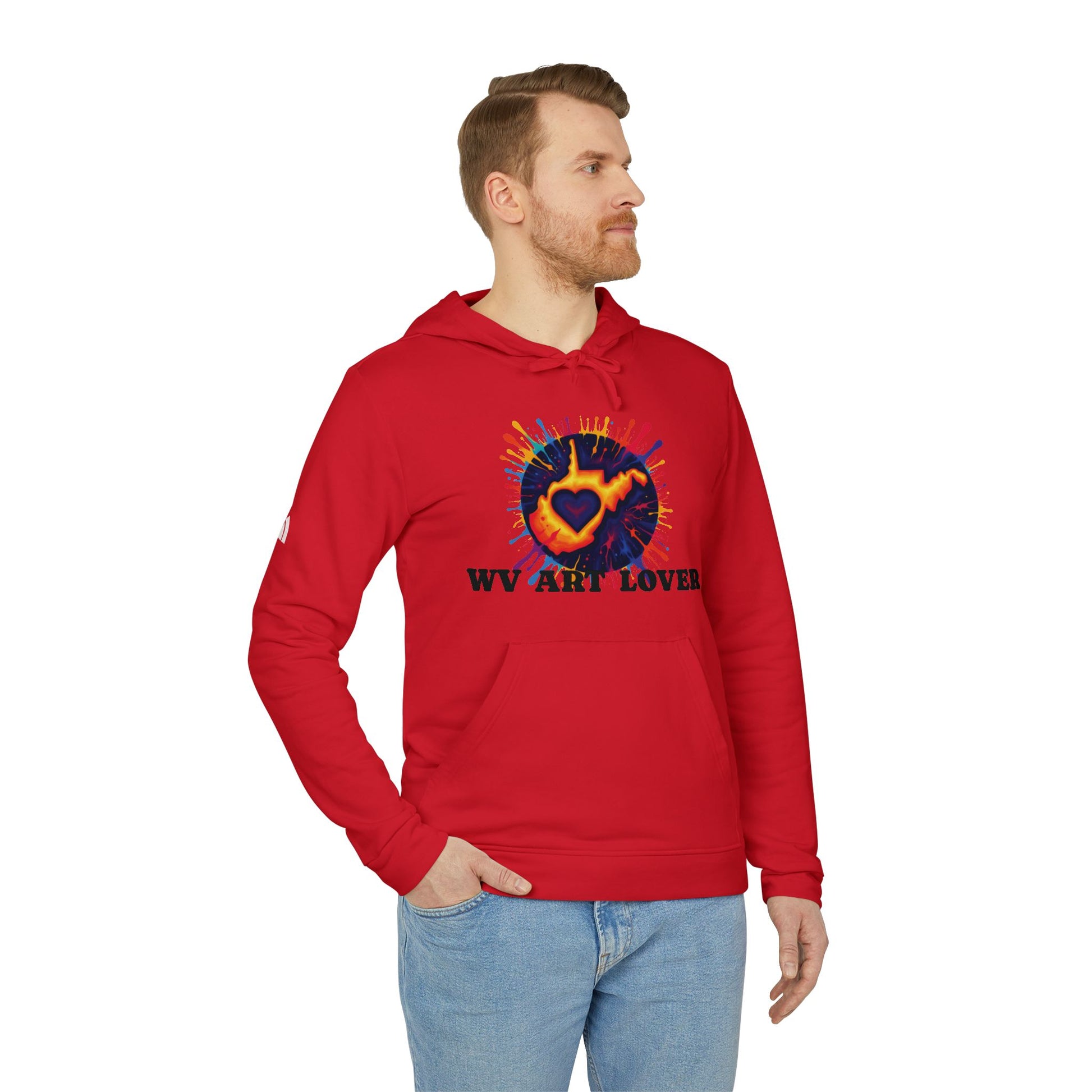 Unisex Addidas Fleece Hoodie | Colorful WV Art Lover-Nicodemus Studios
