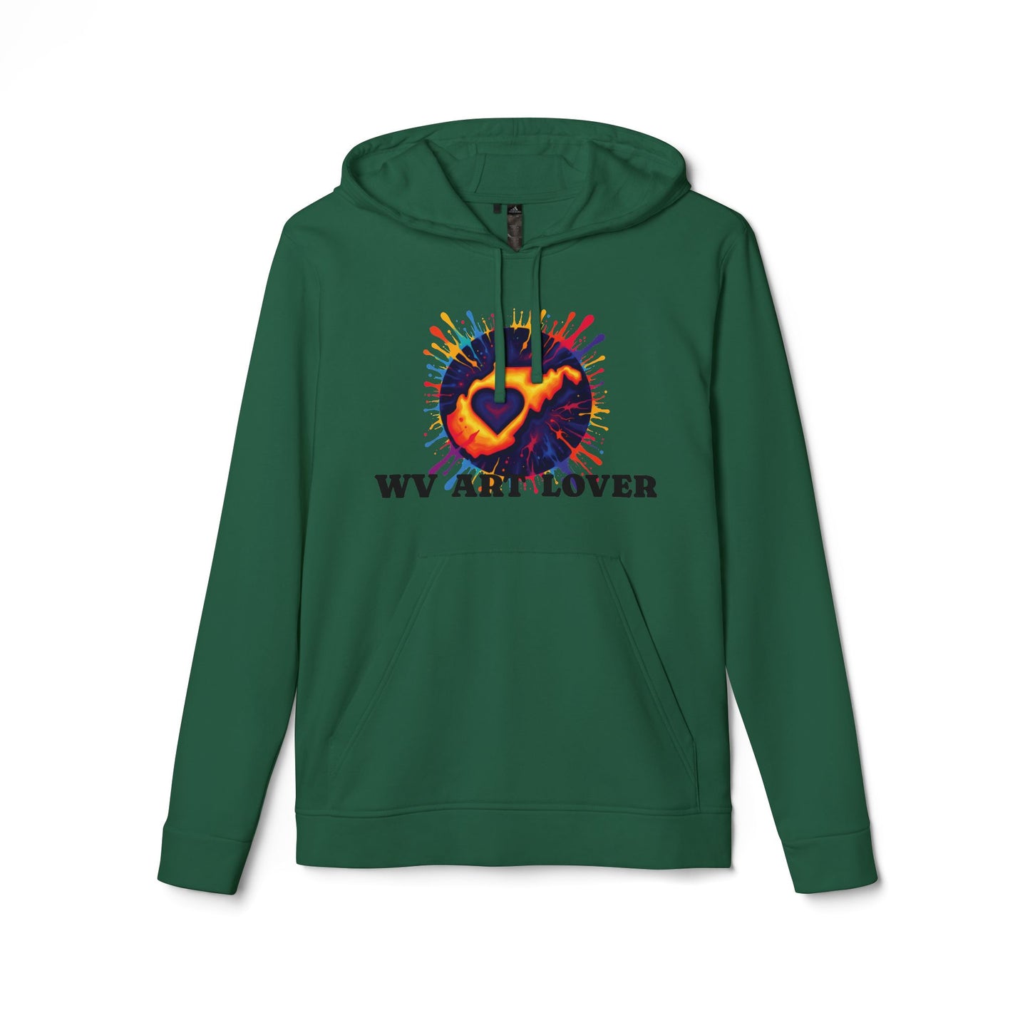 Unisex Addidas Fleece Hoodie | Colorful WV Art Lover-Collegiate Green-XS-Nicodemus Studios