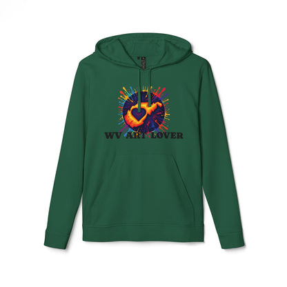 Unisex Addidas Fleece Hoodie | Colorful WV Art Lover-Collegiate Green-XS-Nicodemus Studios