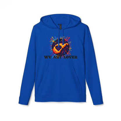 Unisex Addidas Fleece Hoodie | Colorful WV Art Lover-Collegiate Royal-XS-Nicodemus Studios