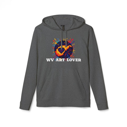 Unisex Addidas Fleece Hoodie | Colorful WV Art Lover-Dark Grey Heather-XS-Nicodemus Studios