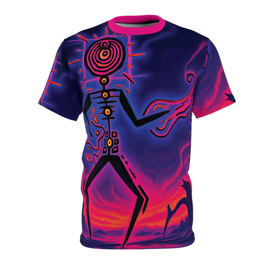 Unisex Art Print Graphic Tee | "Plasmaglyph" by Nicodemus Studios-Black stitching-6 oz.-S-Nicodemus Studios