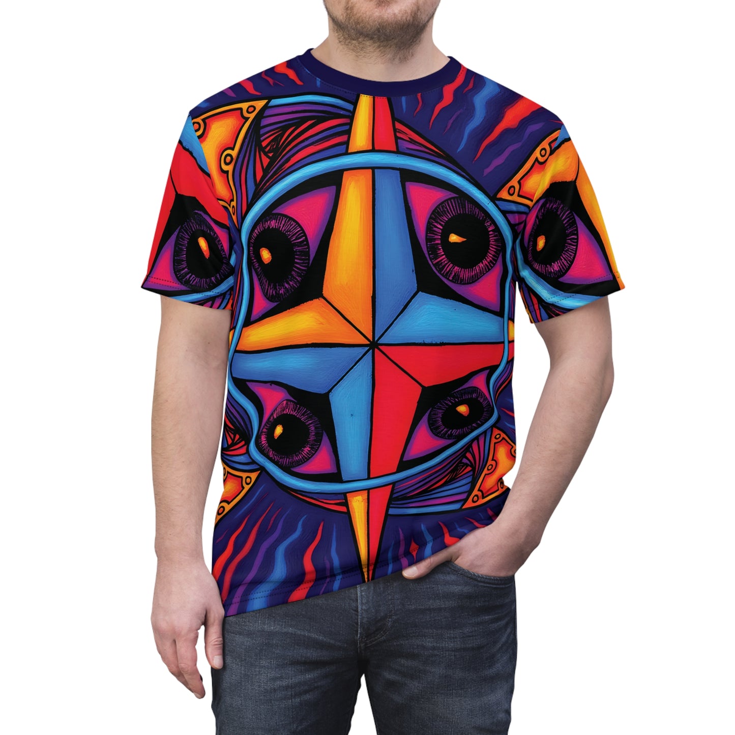 Unisex Art Print Graphic Tee Shirt | "Navigator" by Nicodemus Studios-Nicodemus Studios