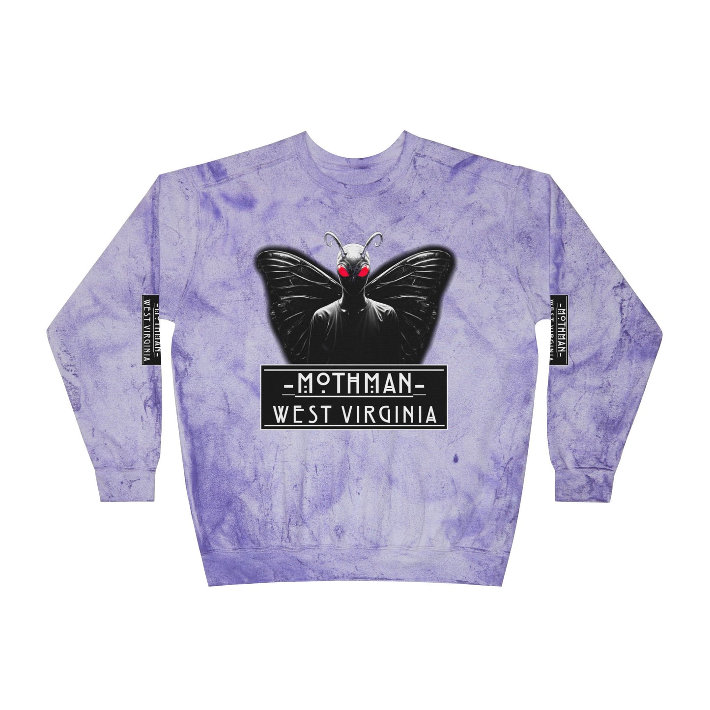 Unisex Color Blast Crewneck Sweatshirt | Mothman-Nicodemus Studios