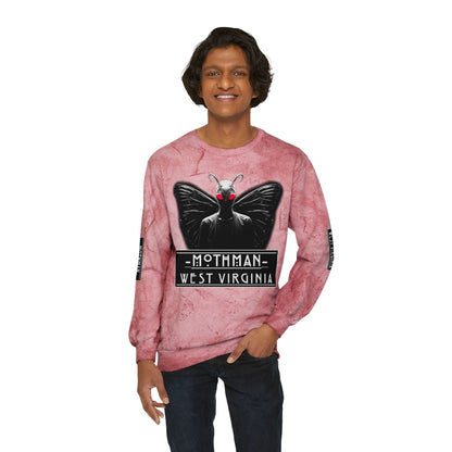 Unisex Color Blast Crewneck Sweatshirt | Mothman-Nicodemus Studios