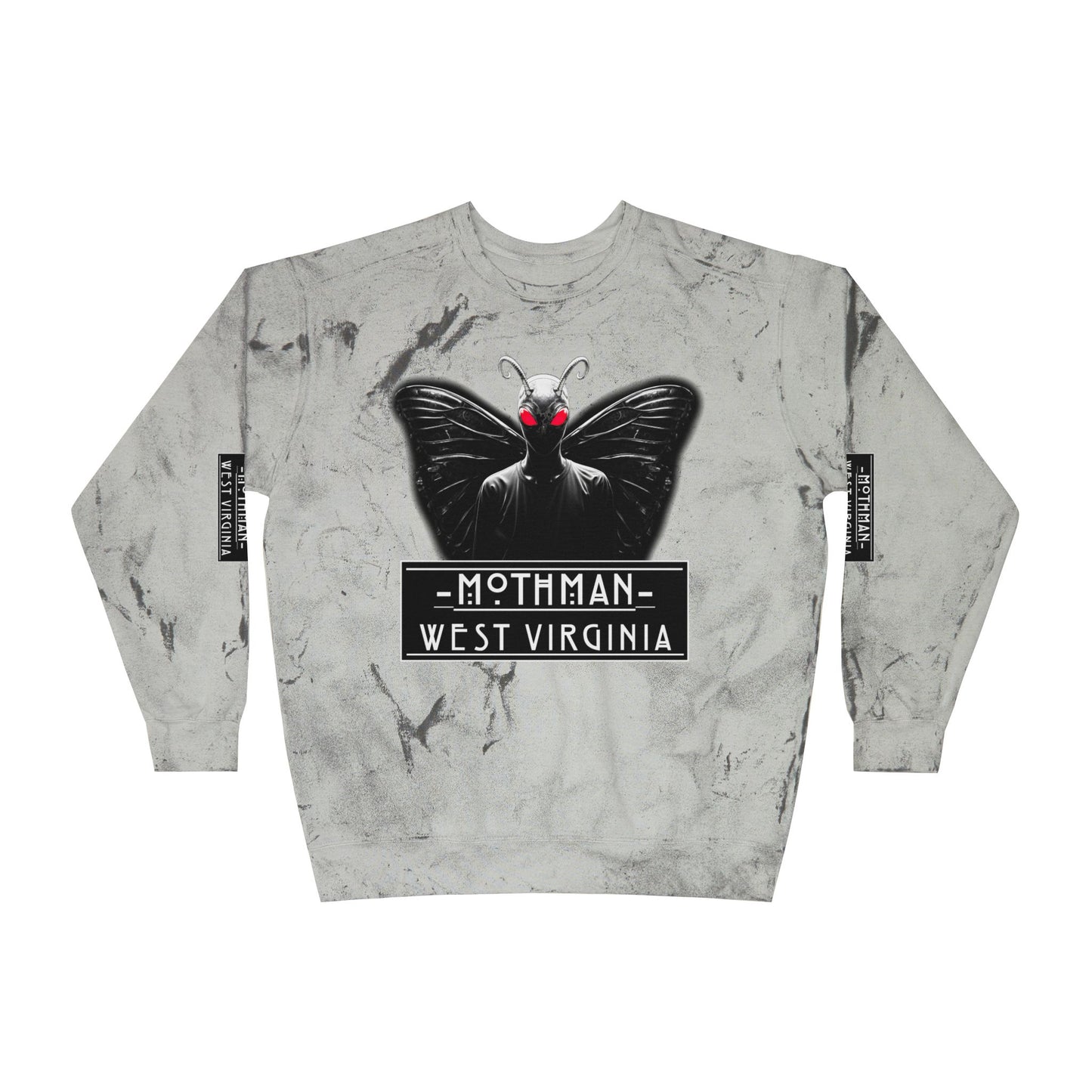 Unisex Color Blast Crewneck Sweatshirt | Mothman-Nicodemus Studios