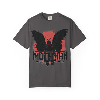 Unisex Garment-Dyed T-shirt | Mothman-Graphite-S-Nicodemus Studios