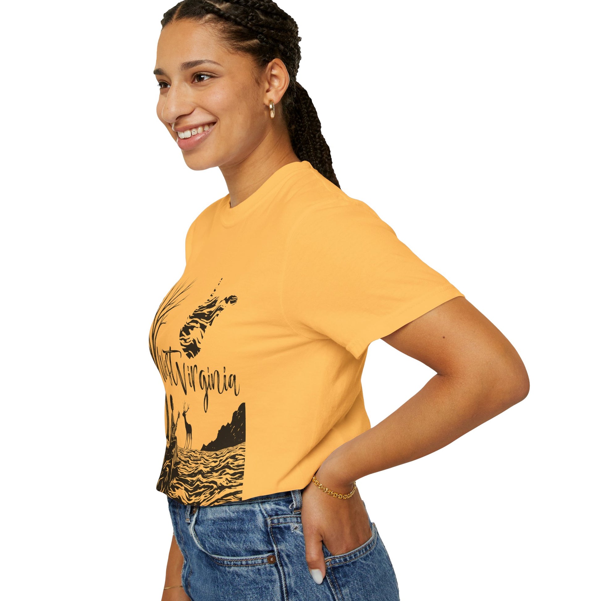 Unisex Garment-Dyed T-shirt | West Virginia Nature Scene-Nicodemus Studios