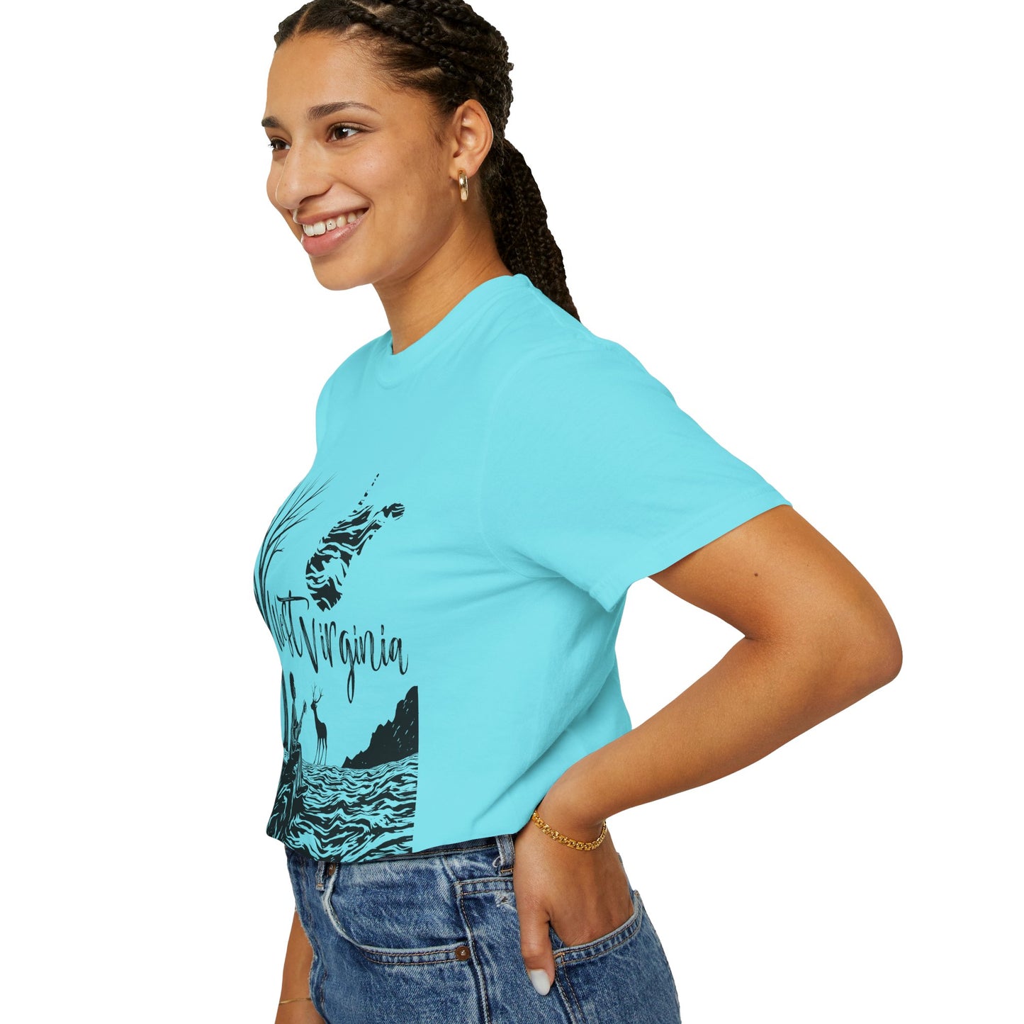 Unisex Garment-Dyed T-shirt | West Virginia Nature Scene-Nicodemus Studios