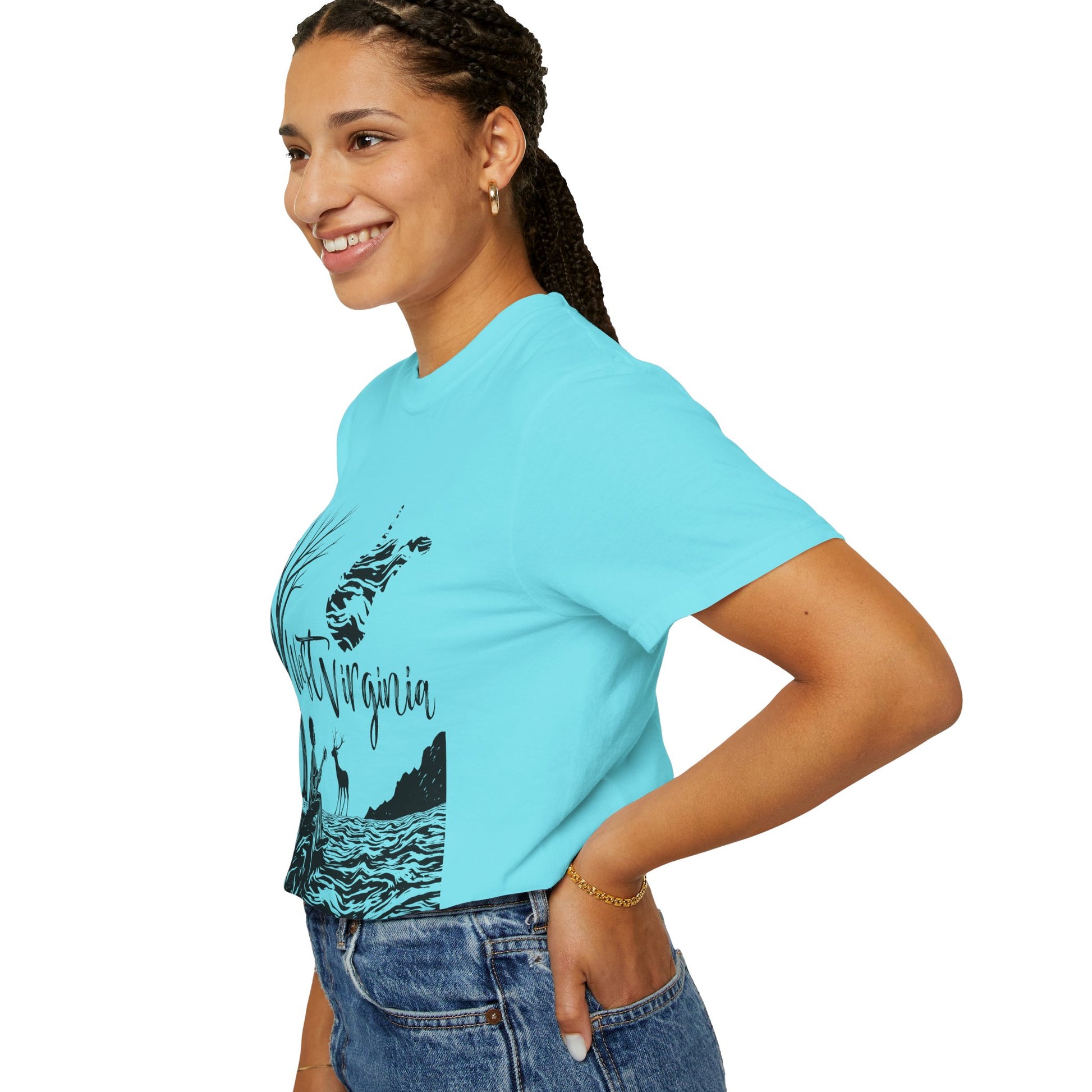 Unisex Garment-Dyed T-shirt | West Virginia Nature Scene-Nicodemus Studios