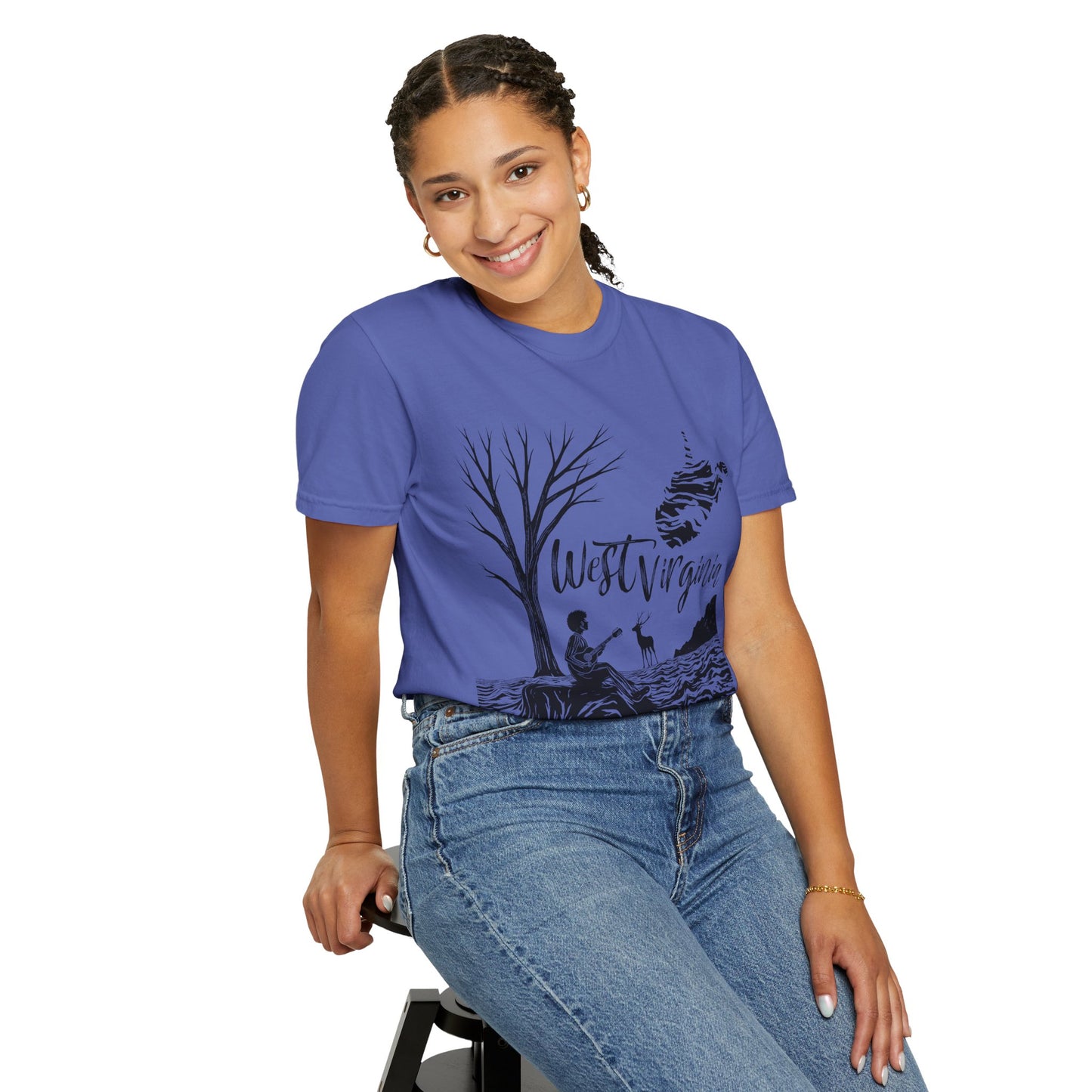 Unisex Garment-Dyed T-shirt | West Virginia Nature Scene-Nicodemus Studios