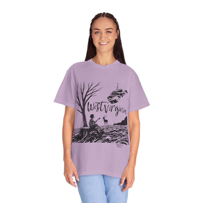 Unisex Garment-Dyed T-shirt | West Virginia Nature Scene-Nicodemus Studios