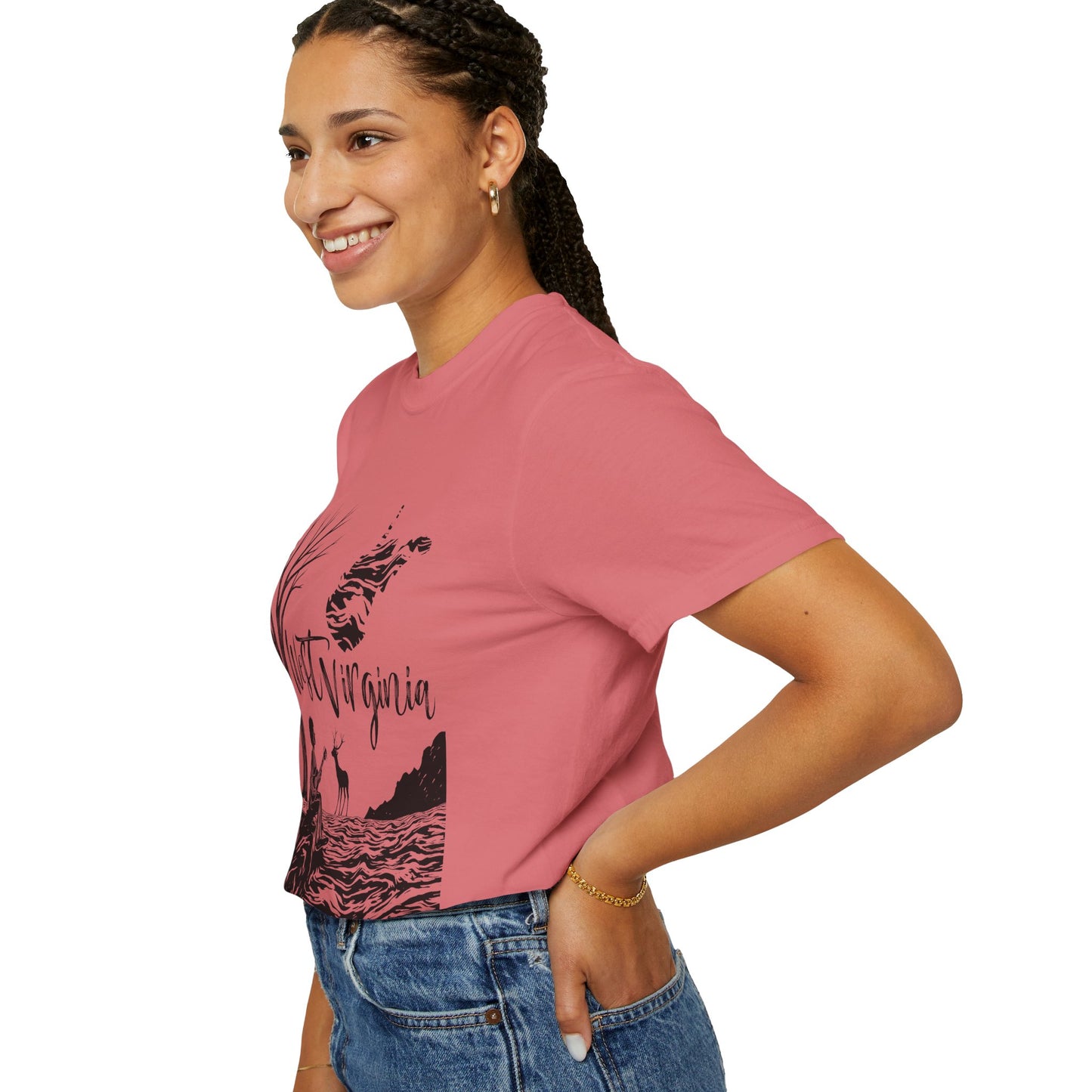 Unisex Garment-Dyed T-shirt | West Virginia Nature Scene-Nicodemus Studios