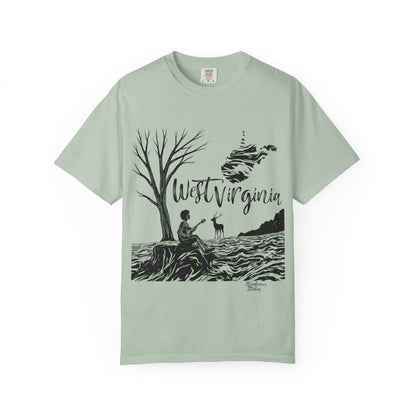 Unisex Garment-Dyed T-shirt | West Virginia Nature Scene-Bay-S-Nicodemus Studios