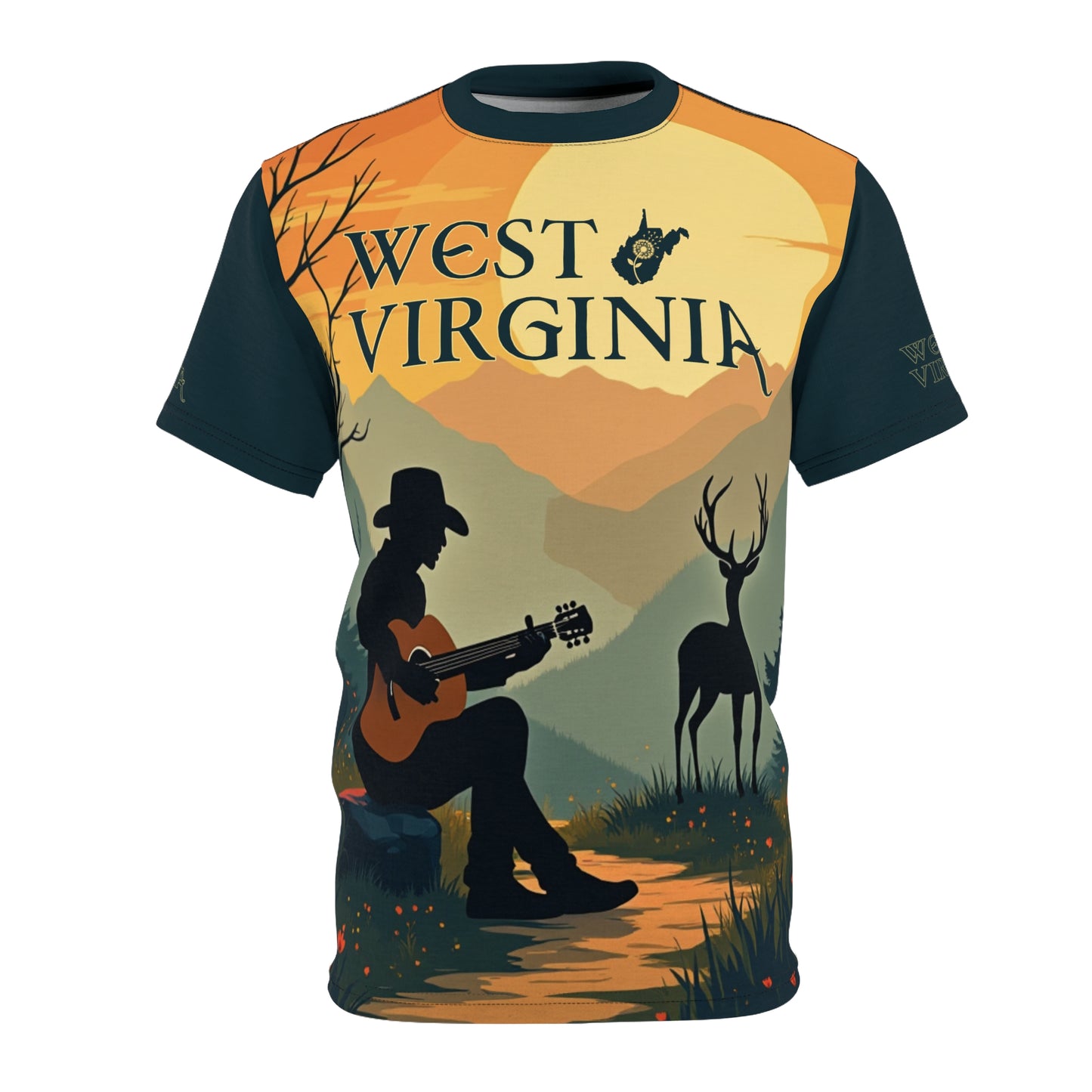 Unisex Graphic Tee Shirt | "Appalachian Guitarist" by Nicodemus Studios-Nicodemus Studios
