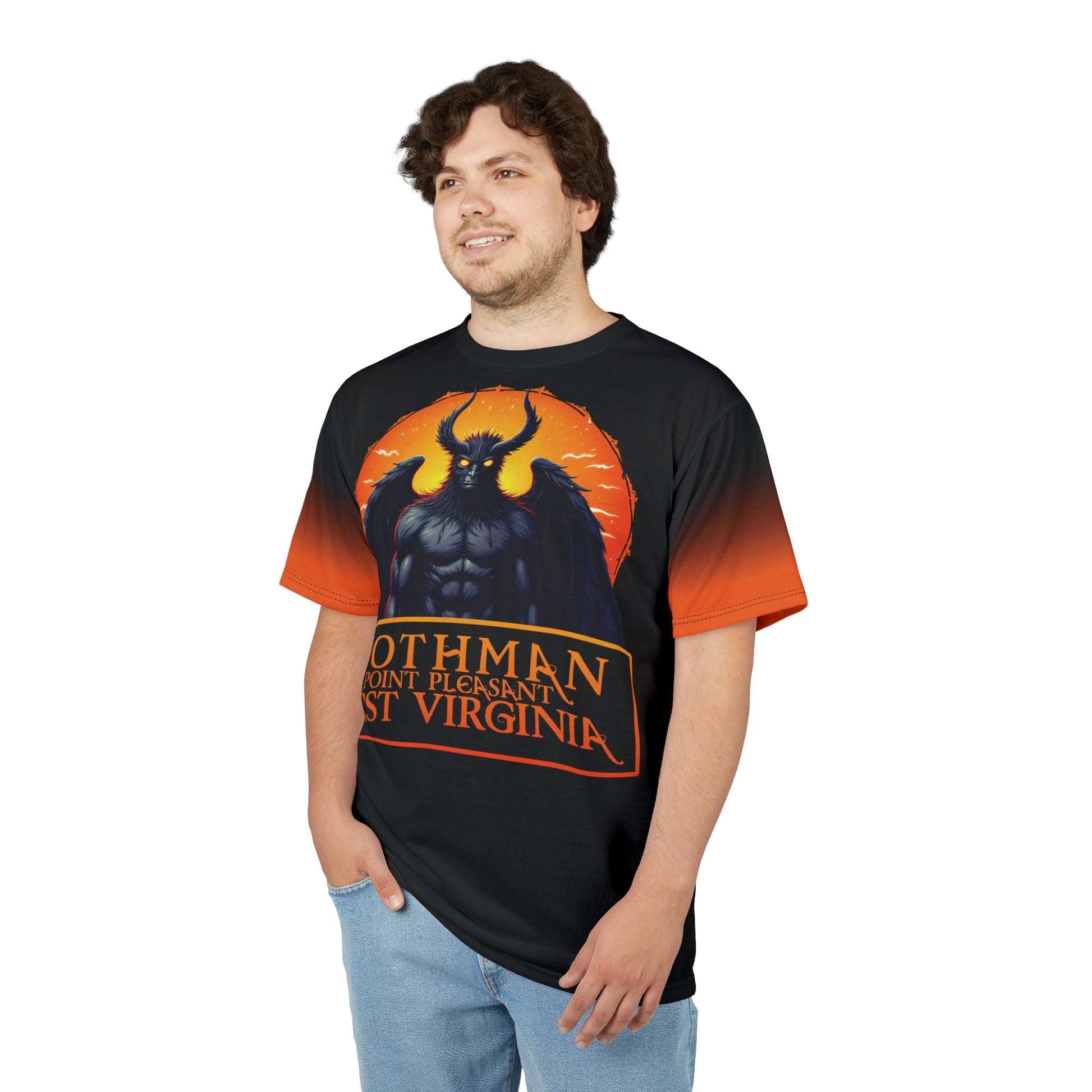Unisex Graphic Tee Shirt | "Buff Mothman" by Nicodemus Studios-Nicodemus Studios
