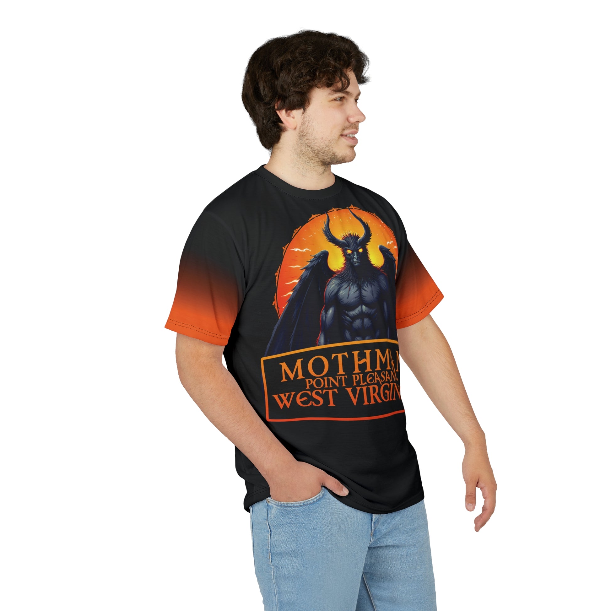 Unisex Graphic Tee Shirt | "Buff Mothman" by Nicodemus Studios-Nicodemus Studios
