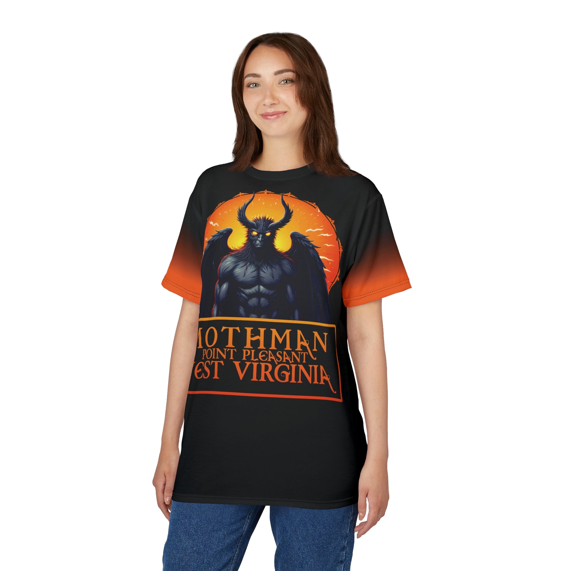 Unisex Graphic Tee Shirt | "Buff Mothman" by Nicodemus Studios-Nicodemus Studios