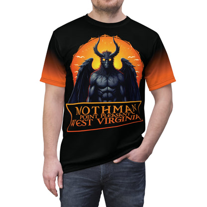 Unisex Graphic Tee Shirt | "Buff Mothman" by Nicodemus Studios-Black stitching-6 oz.-S-Nicodemus Studios