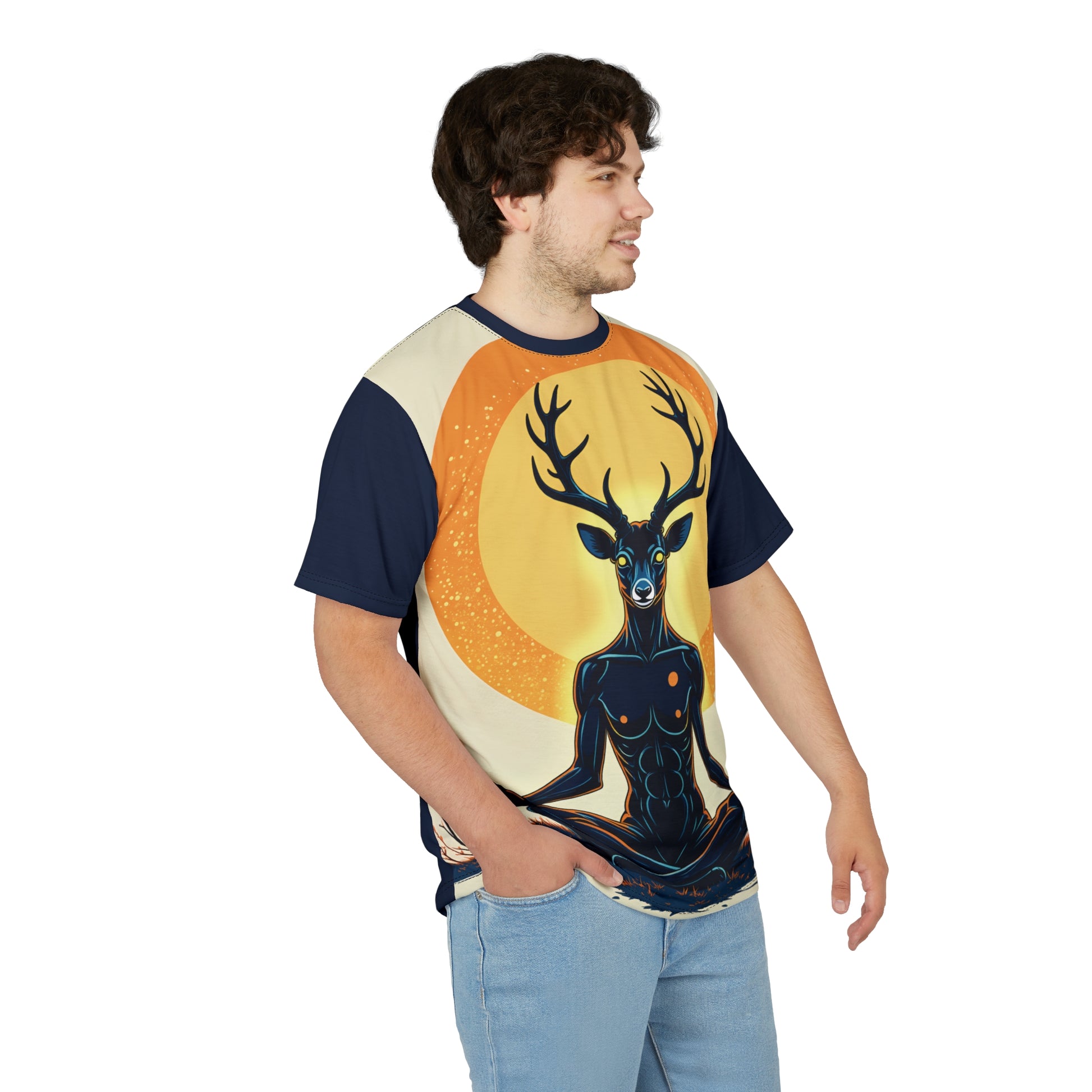 Unisex Graphic Tee Shirt | "Lunar Buck" by Nicodemus Studios-Nicodemus Studios