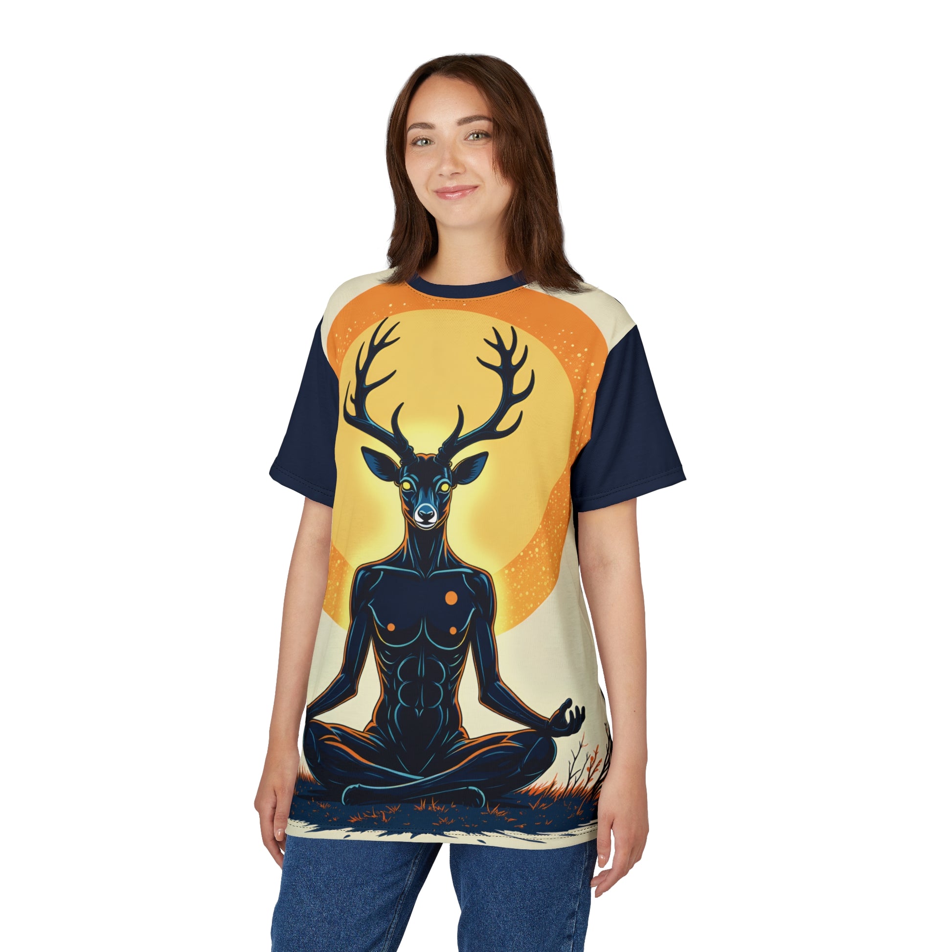 Unisex Graphic Tee Shirt | "Lunar Buck" by Nicodemus Studios-Nicodemus Studios