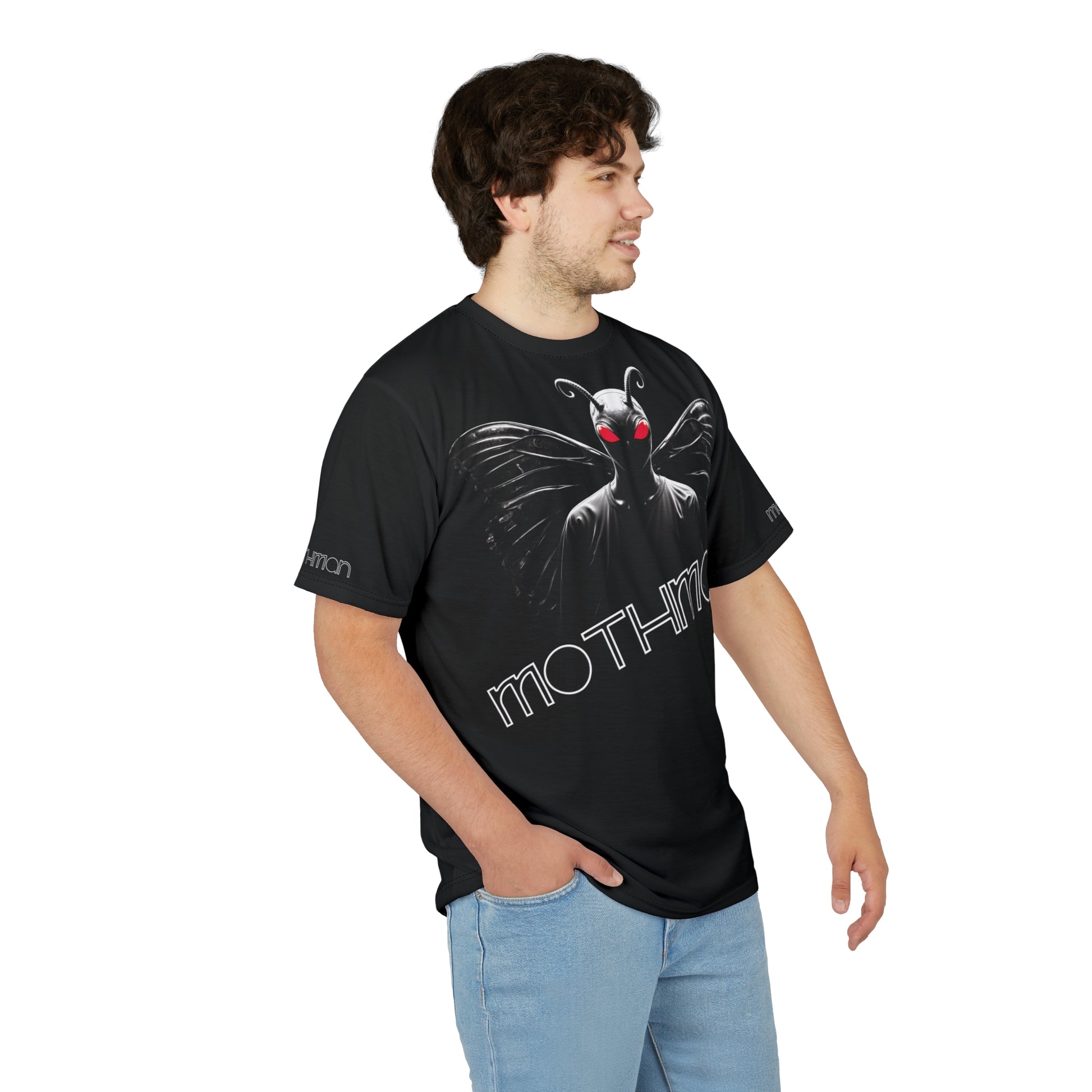 Unisex Graphic Tee Shirt | Mothman Cryptid Legend-Nicodemus Studios