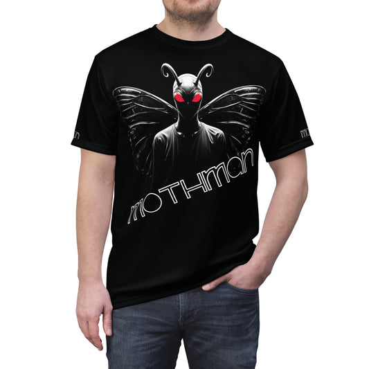 Unisex Graphic Tee Shirt | Mothman Cryptid Legend-Black stitching-6 oz.-S-Nicodemus Studios