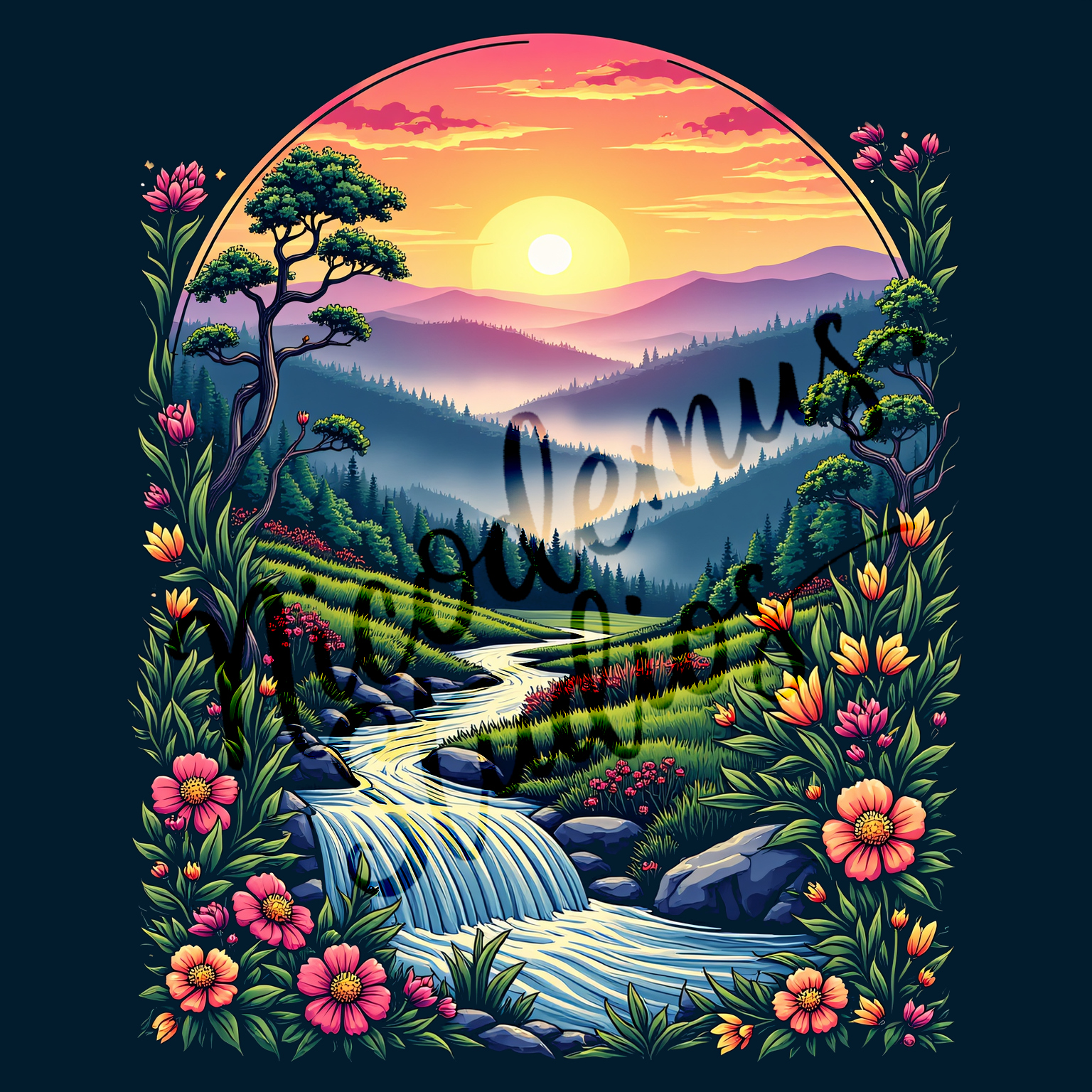 Unisex Graphic Tee Shirt | "Not Just Any Ol' Hippie West Virginia" by Nicodemus Studios-Nicodemus Studios