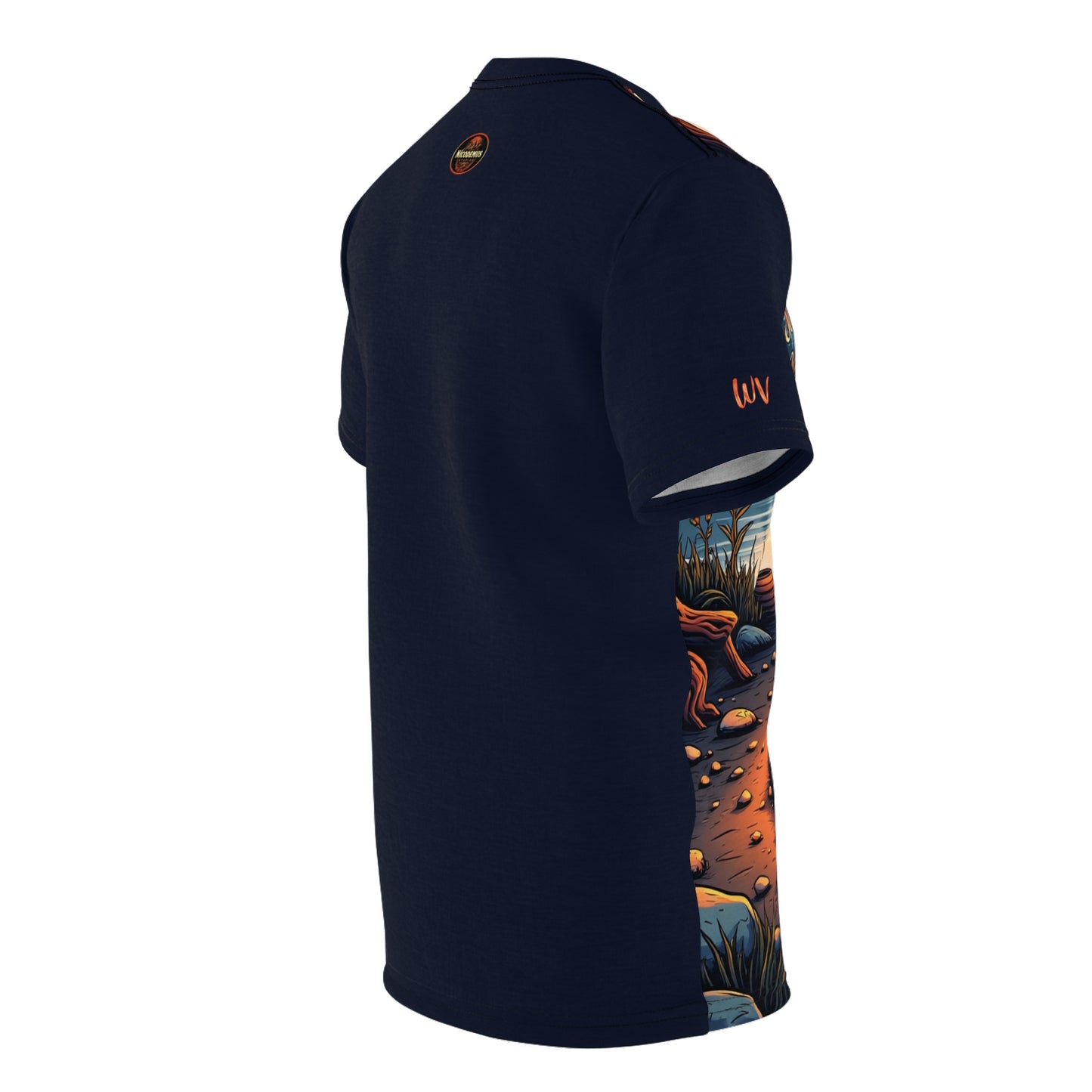 Unisex Graphic Tee Shirt | "Stories Burn Brighter Around a West Virginia Fire" by Nicodemus Studios-Nicodemus Studios