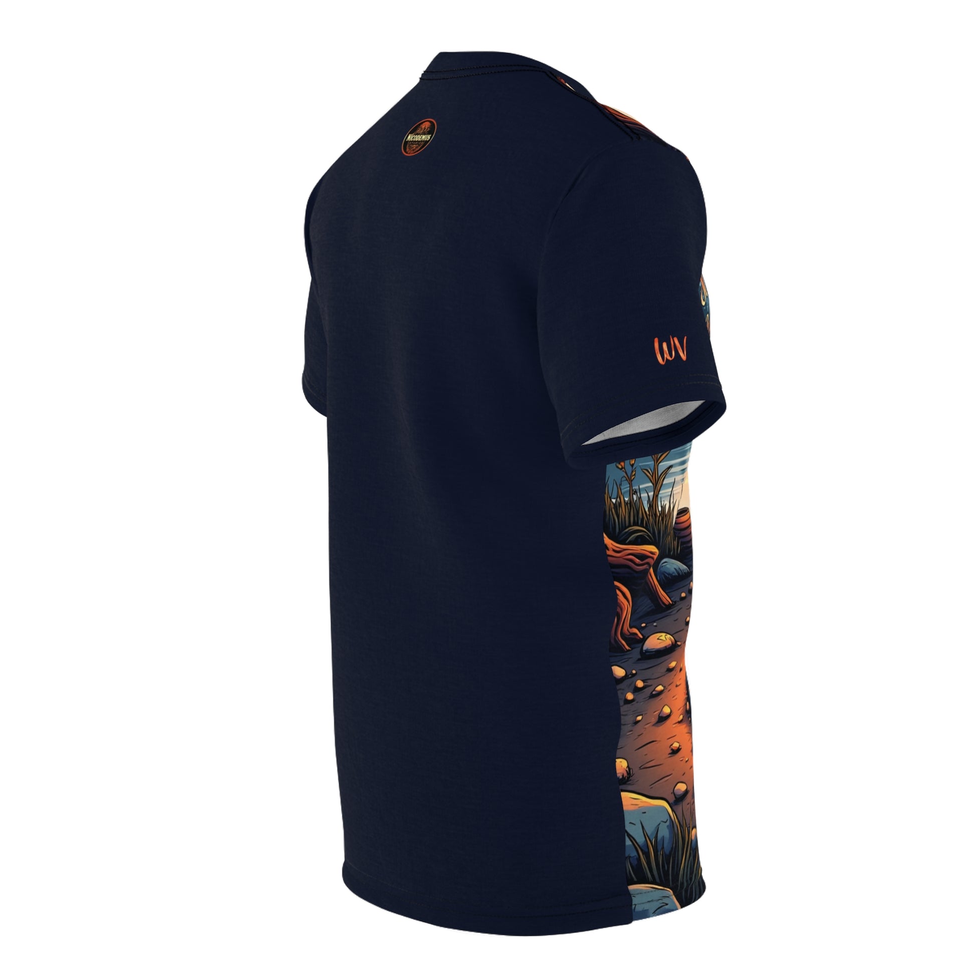 Unisex Graphic Tee Shirt | "Stories Burn Brighter Around a West Virginia Fire" by Nicodemus Studios-Nicodemus Studios