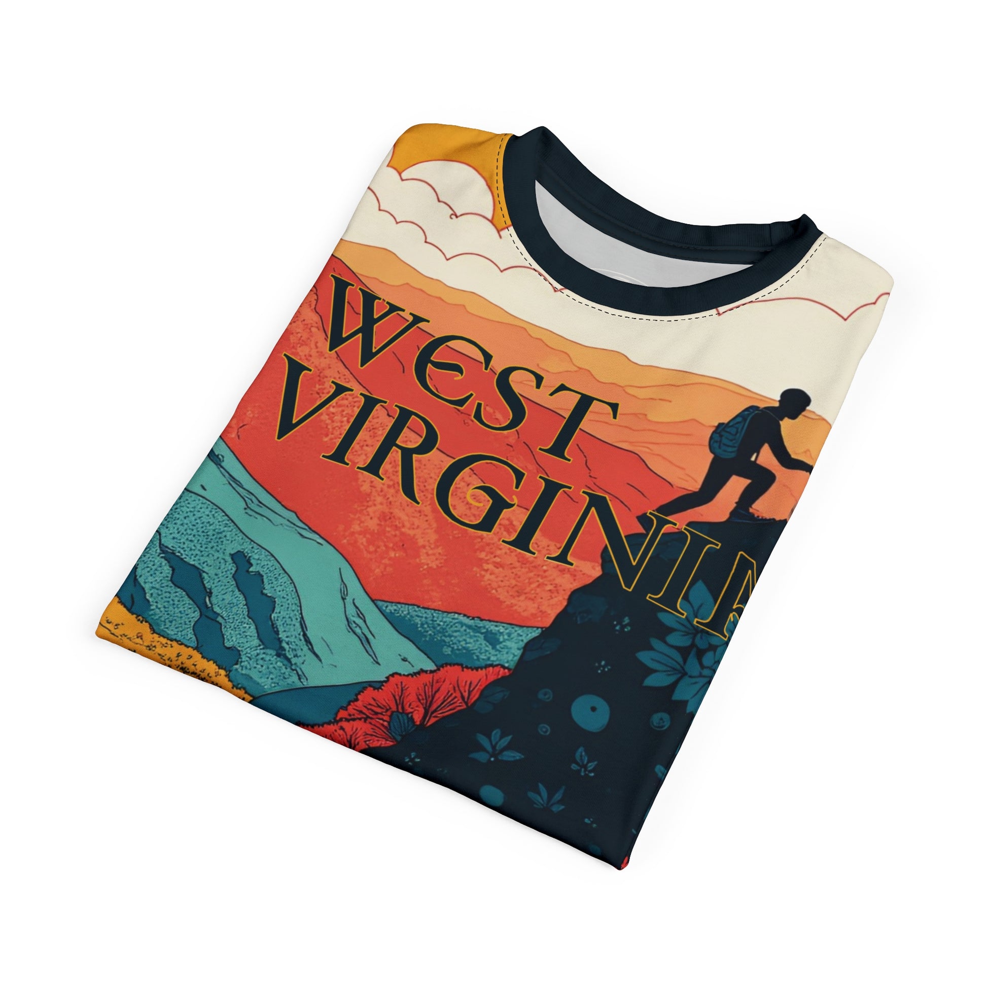 Unisex Graphic Tee Shirt | "WV Seasoned Hiker" by Nicodemus Studios-Nicodemus Studios