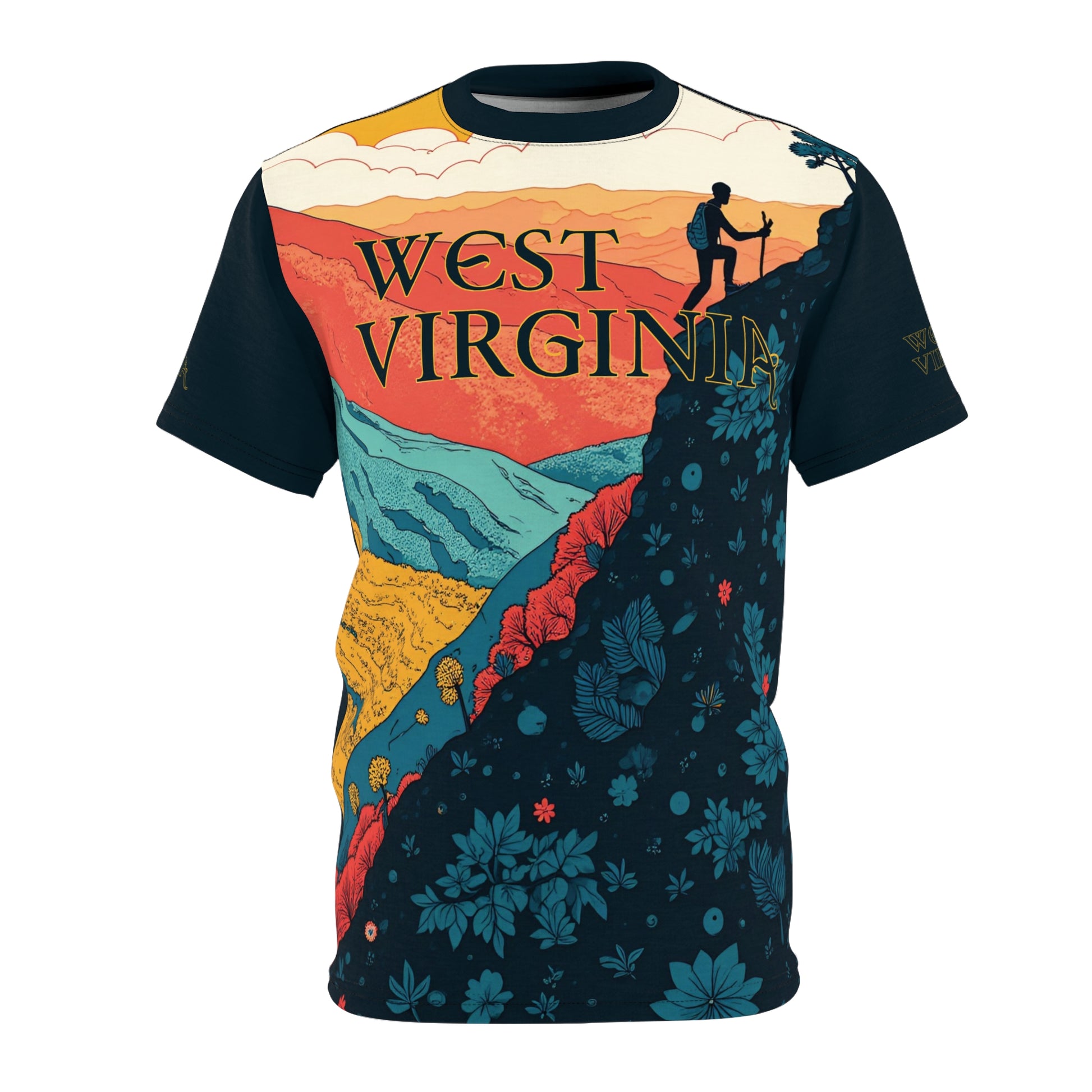 Unisex Graphic Tee Shirt | "WV Seasoned Hiker" by Nicodemus Studios-Nicodemus Studios