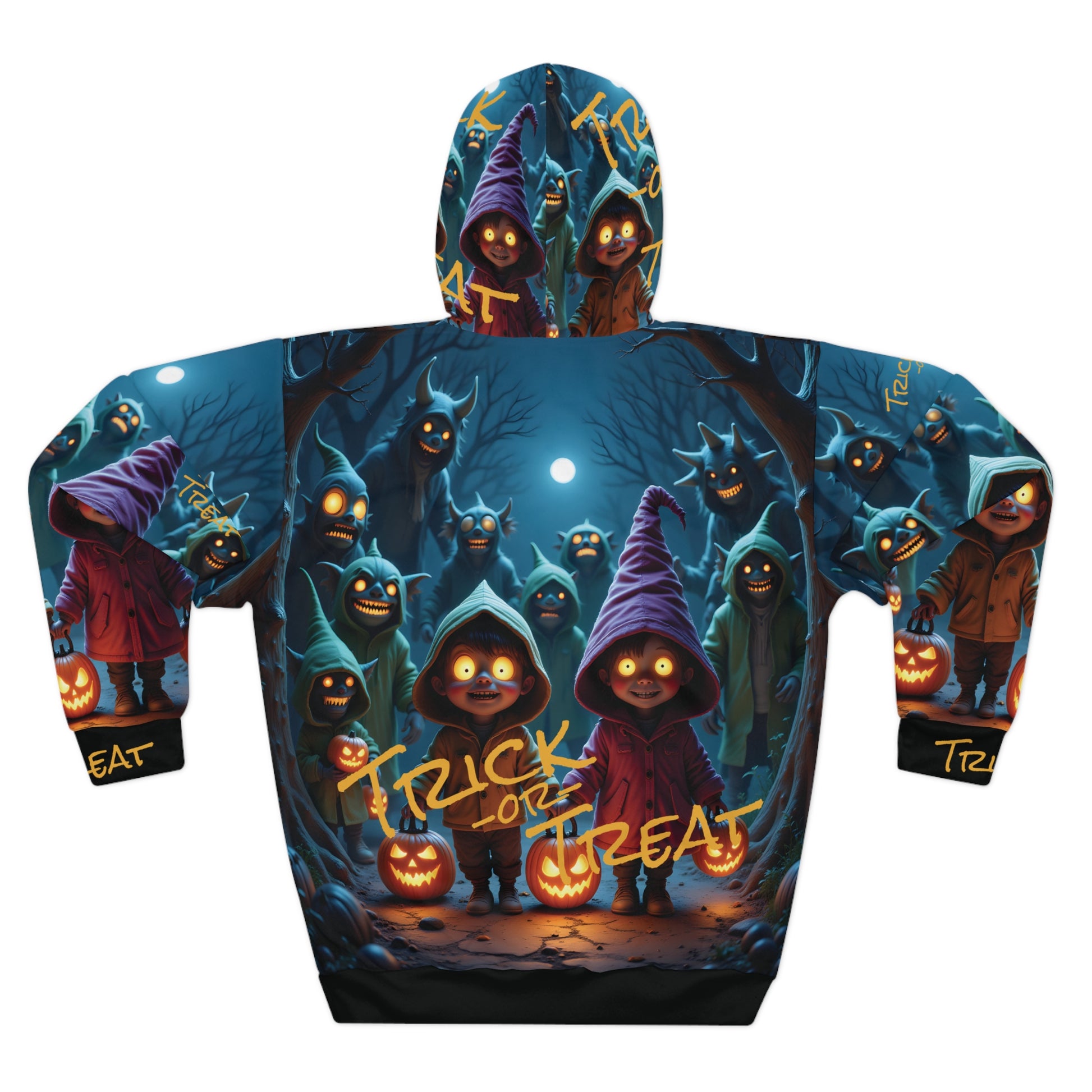 Unisex Pullover Hoodie | Ghostly Trick or Treat-Nicodemus Studios