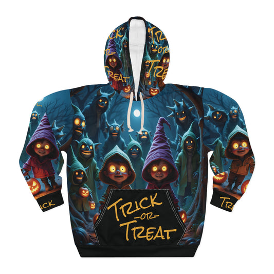 Unisex Pullover Hoodie | Ghostly Trick or Treat-XS-Nicodemus Studios