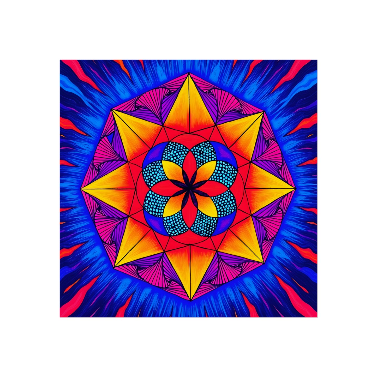 Vibrant Fine Art Matte Poster Print | "Life from Estar" by Nicodemus Studios-30″ x 30″-Matte-Nicodemus Studios