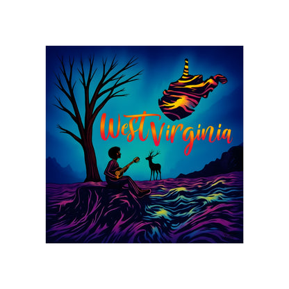 Vibrant West Virginia Fine Art Matte Poster Print | "Midnight Visions" by Nicodemus Studios-16″ x 16″-Matte-Nicodemus Studios