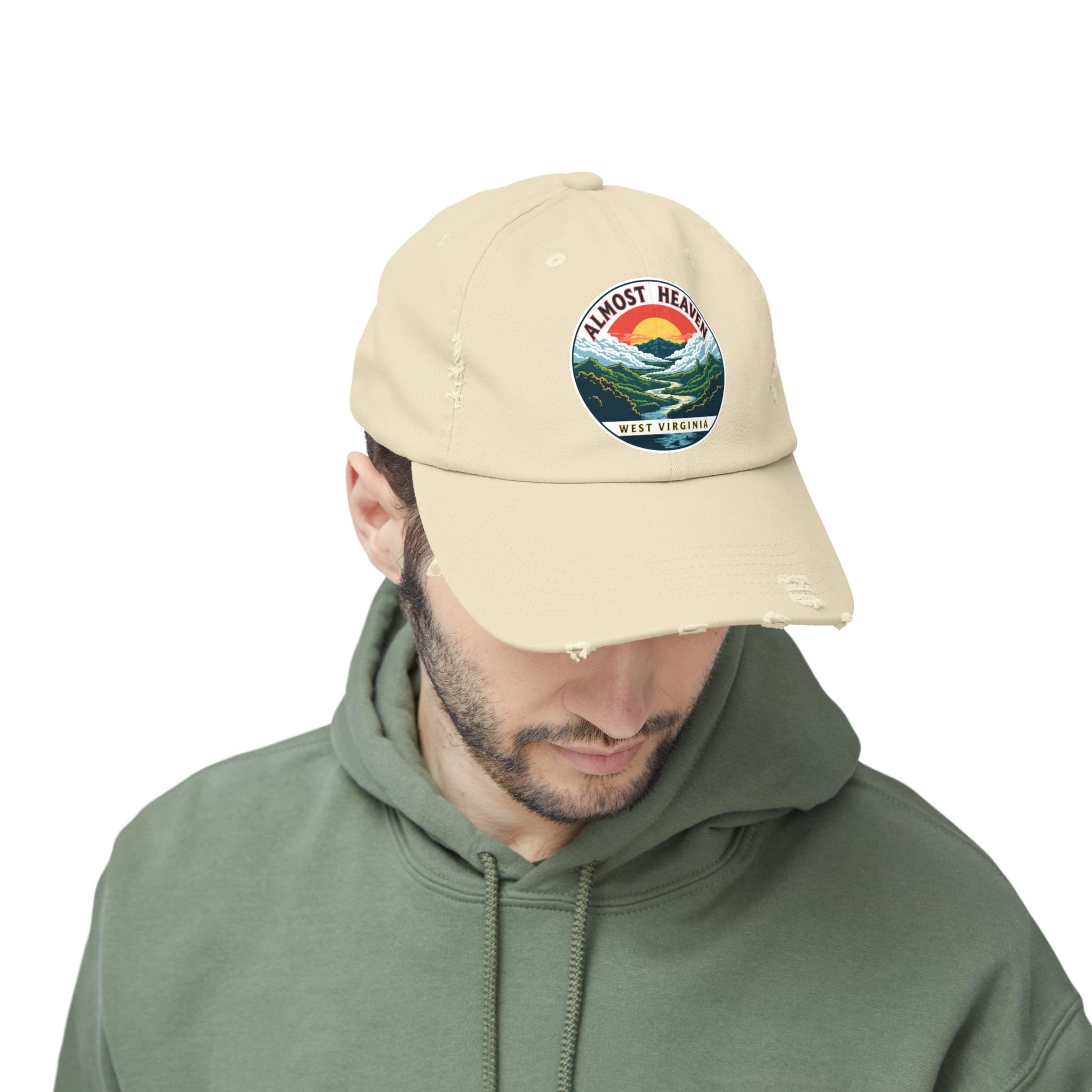 Vintage Dad Style Hat | "Almost Heaven West Virginia"-Nicodemus Studios