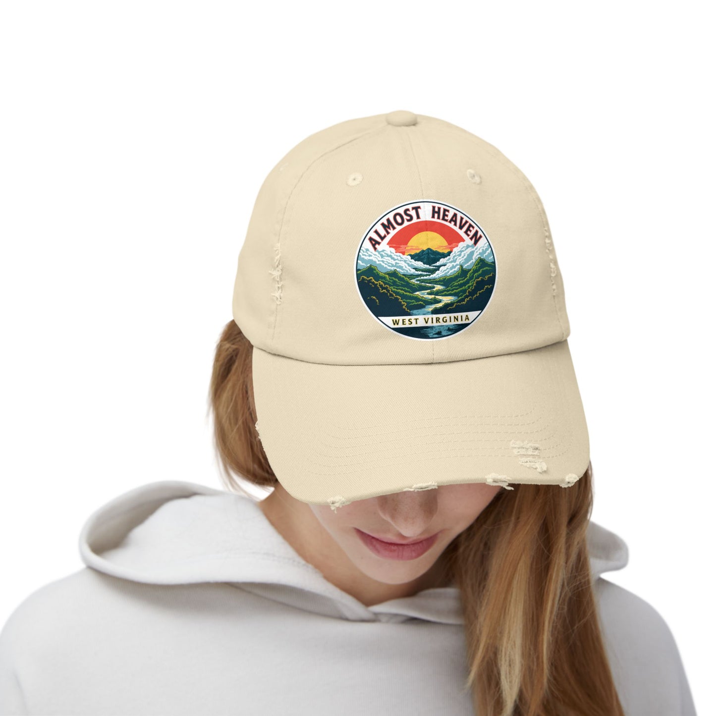 Vintage Dad Style Hat | "Almost Heaven West Virginia"-Nicodemus Studios