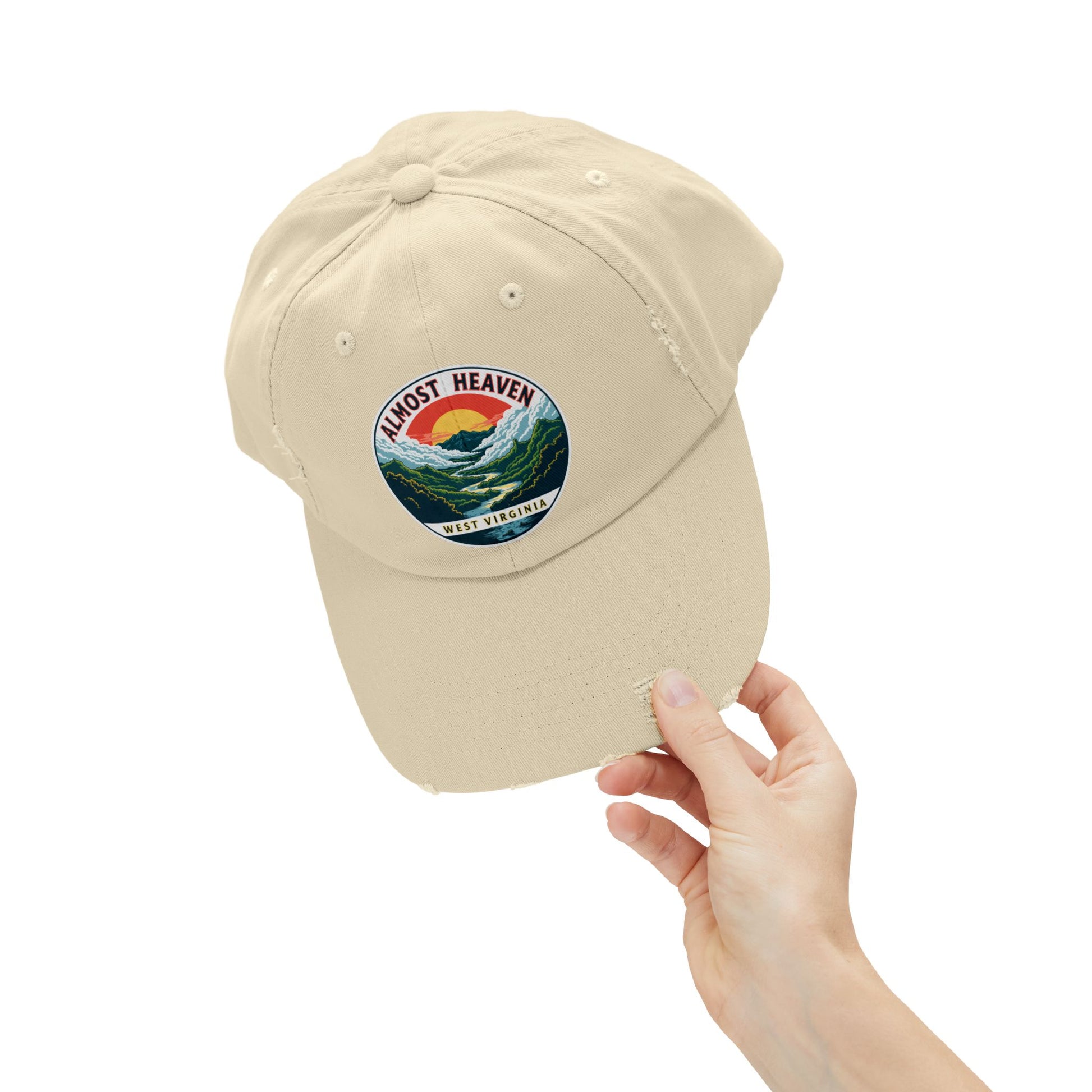 Vintage Dad Style Hat | "Almost Heaven West Virginia"-Nicodemus Studios
