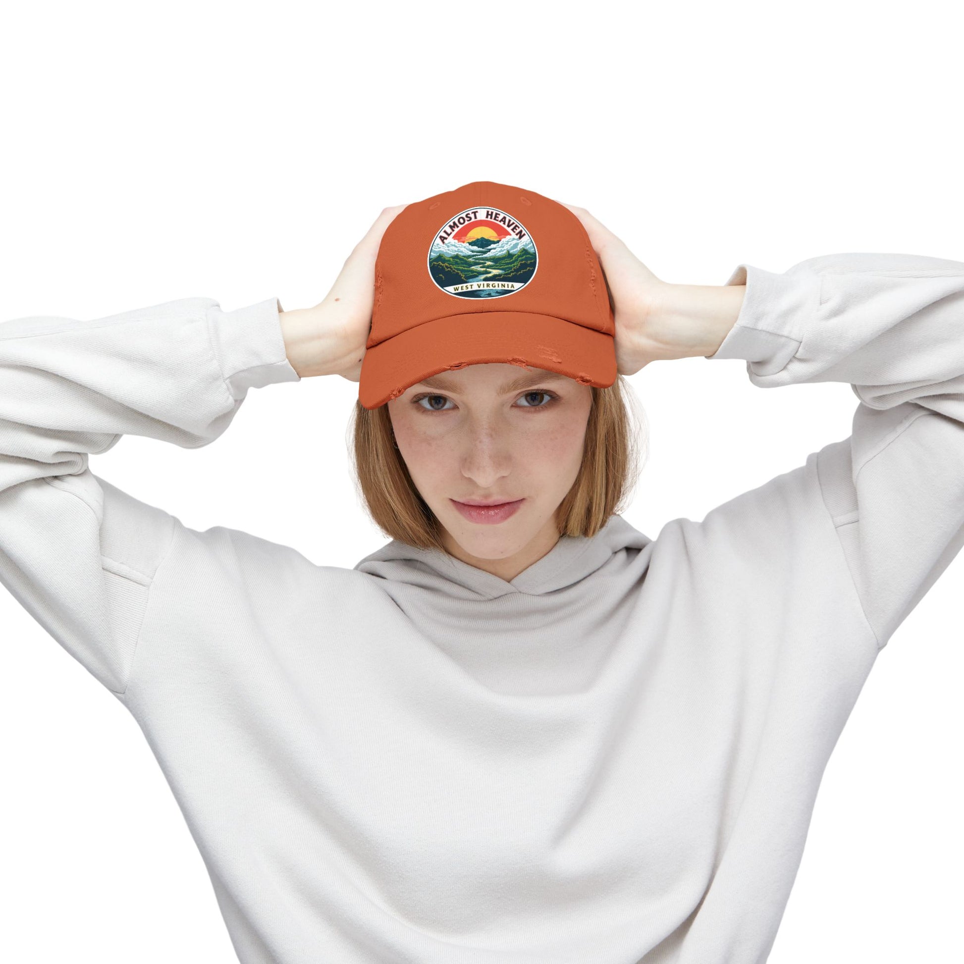 Vintage Dad Style Hat | "Almost Heaven West Virginia"-Nicodemus Studios