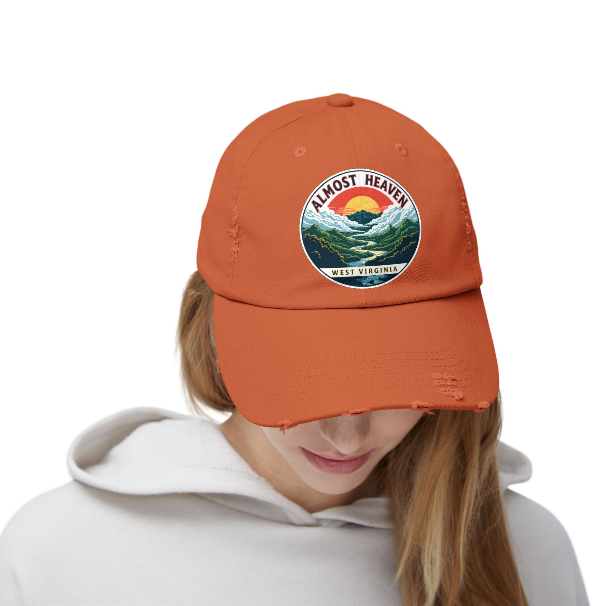 Vintage Dad Style Hat | "Almost Heaven West Virginia"-Nicodemus Studios