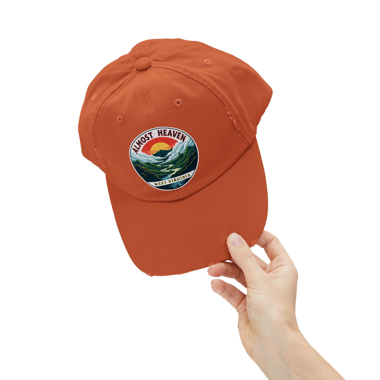 Vintage Dad Style Hat | "Almost Heaven West Virginia"-Nicodemus Studios