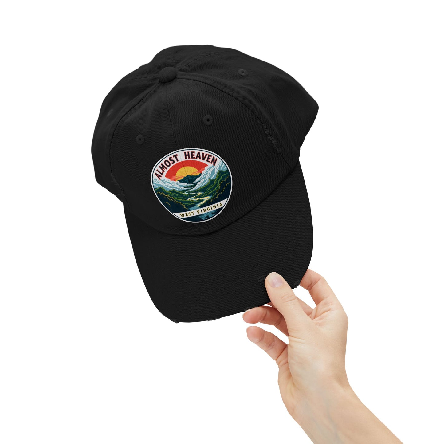 Vintage Dad Style Hat | "Almost Heaven West Virginia"-Nicodemus Studios